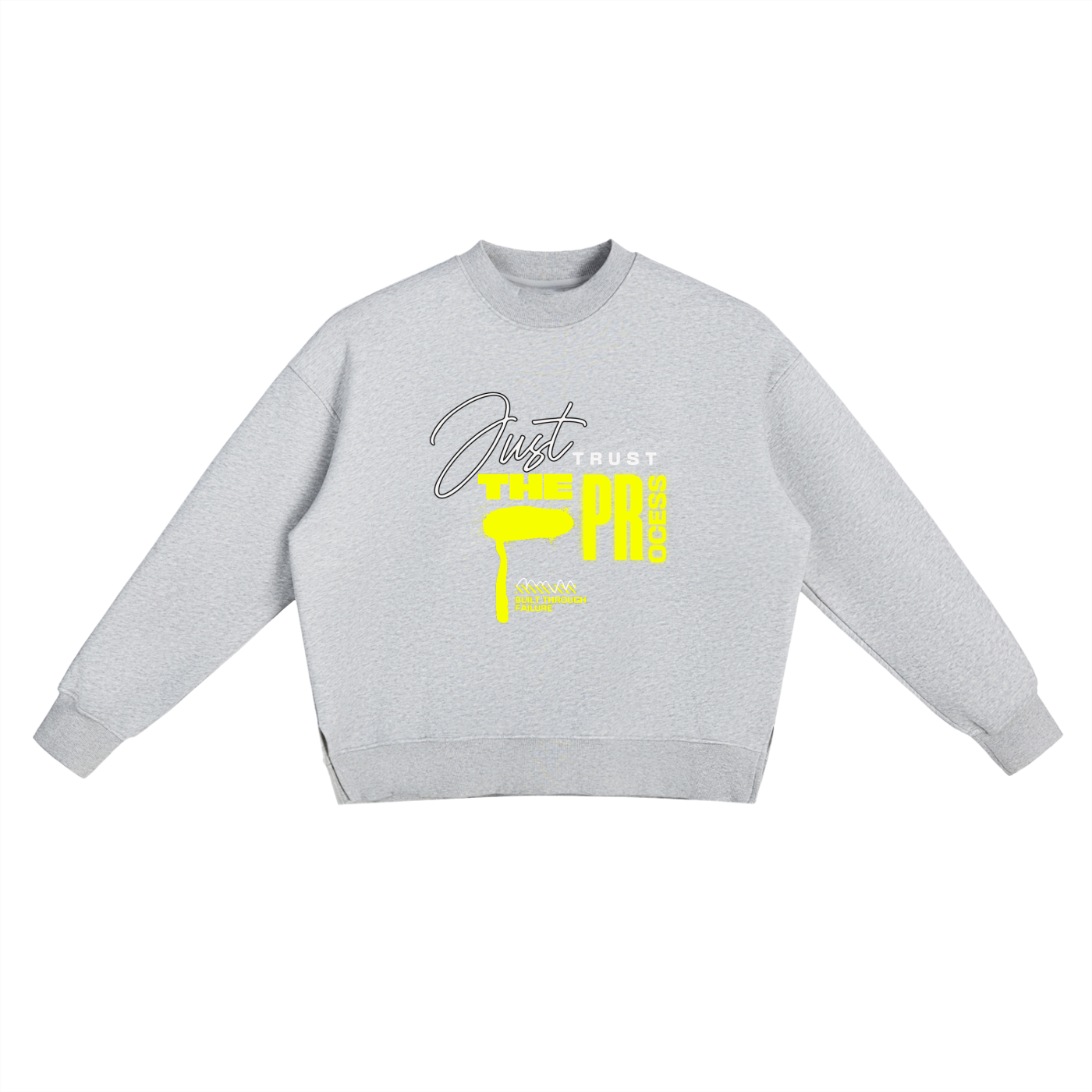 Fleece Side Slit Crewneck Sweatshirt ONEMORE