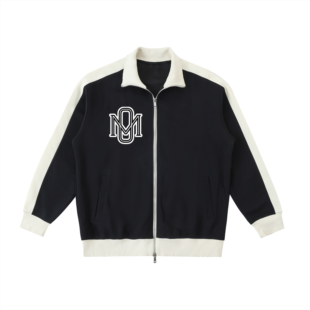 Contrast Trim Stand Collar Jacket