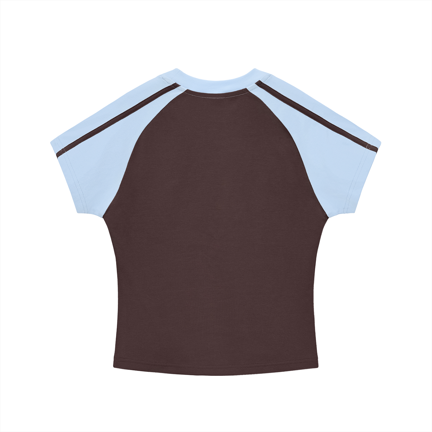 Contrast Stripes Bodycon Raglan  Sleeve T-Shirt ONEMORE