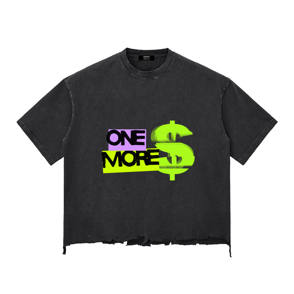 Snow Wash Raw-Hem Boxy T-shirt ONEMORE$