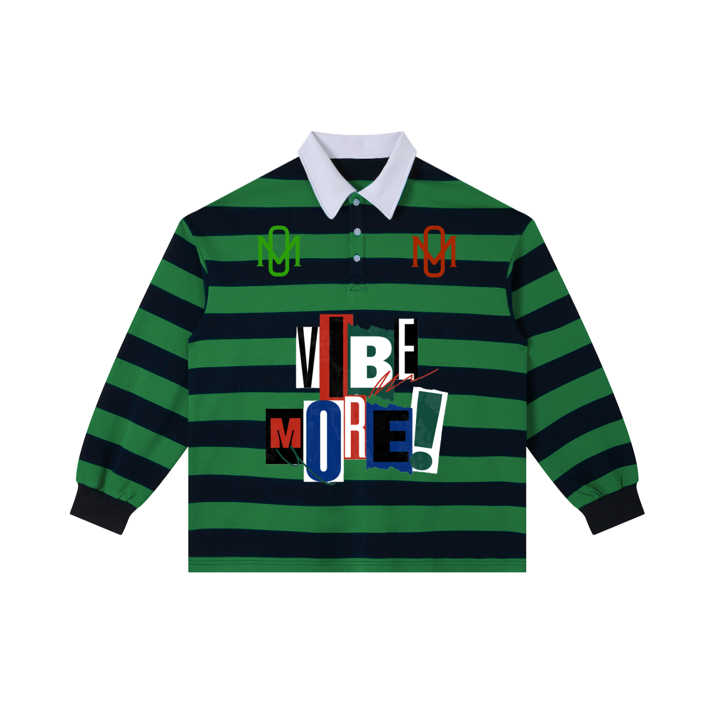 Color Block Stripe Polo Shirt ONEMORE