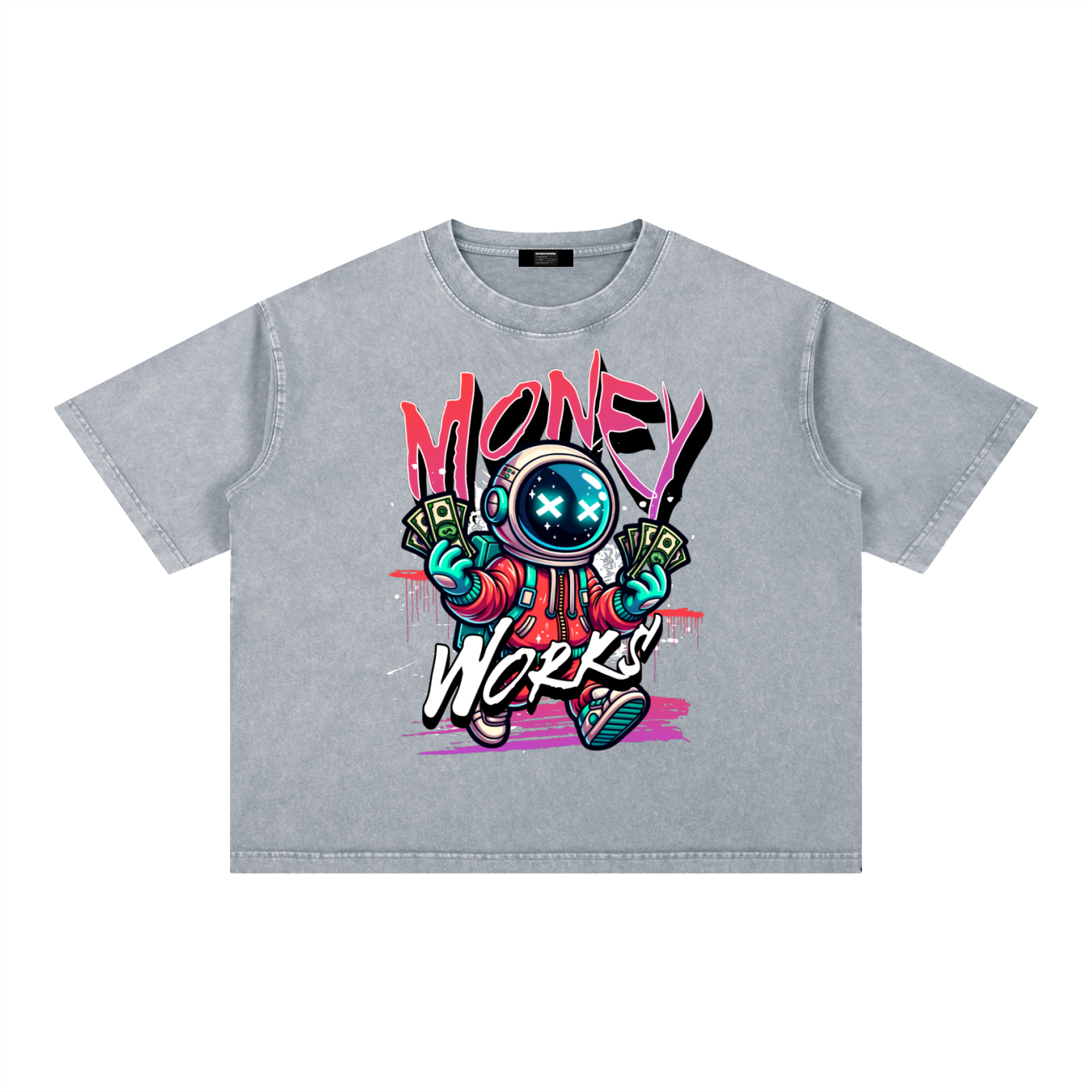 Mineral Wash Boxy Cotton T-Shirt