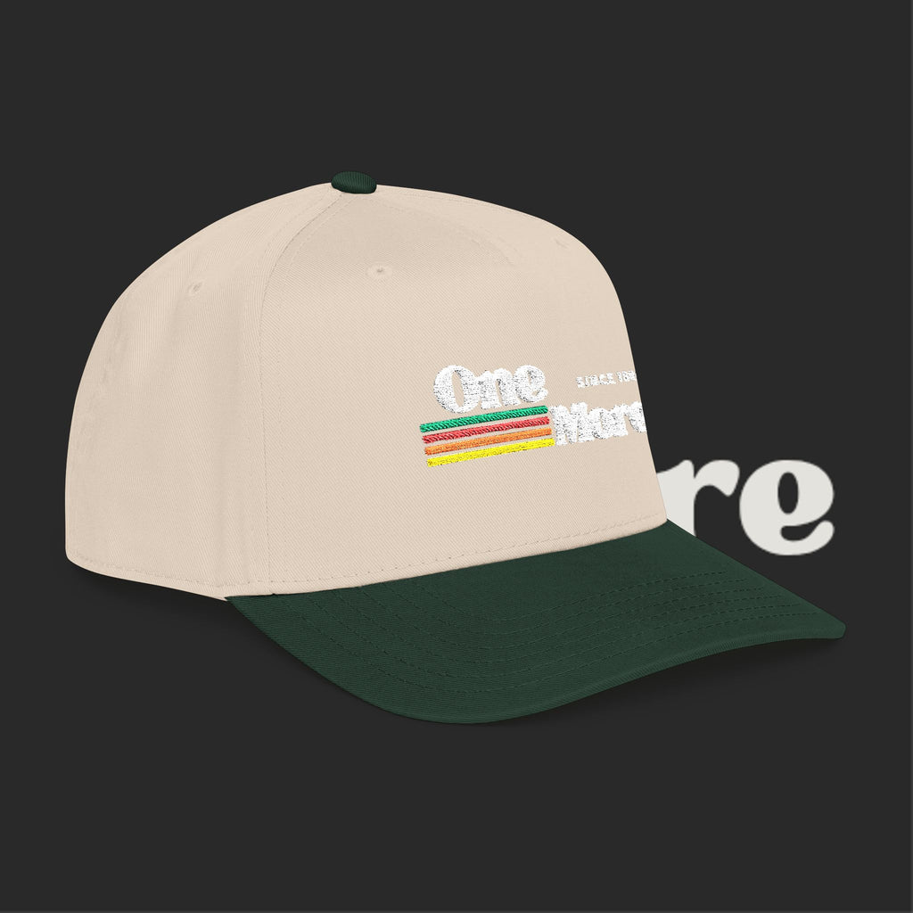 Baseball Cap — "One More" Retro Stripe Embroidered Hat