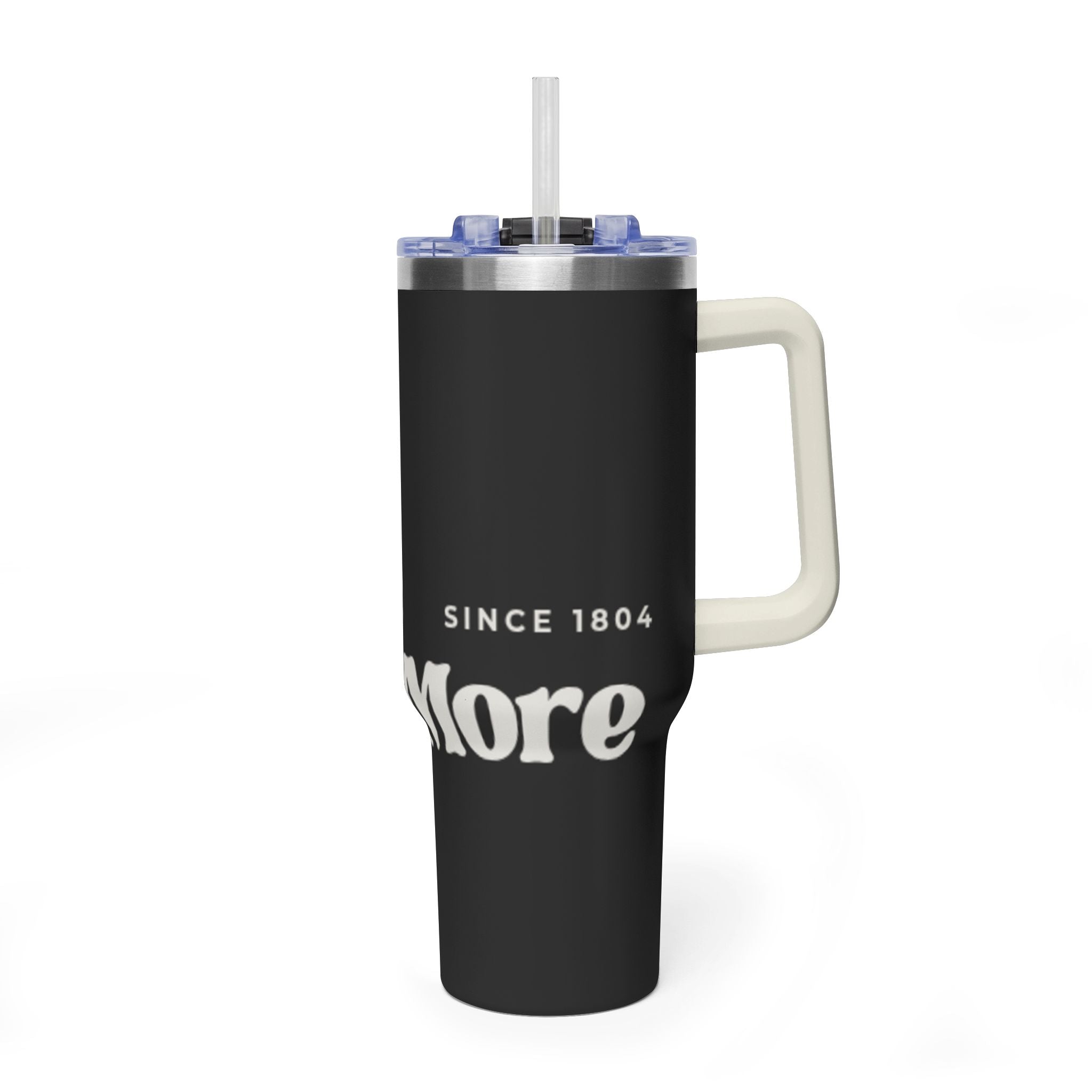 40oz Vacuum Tumbler – Retro 'One More' Stripes Insulated Travel Cup