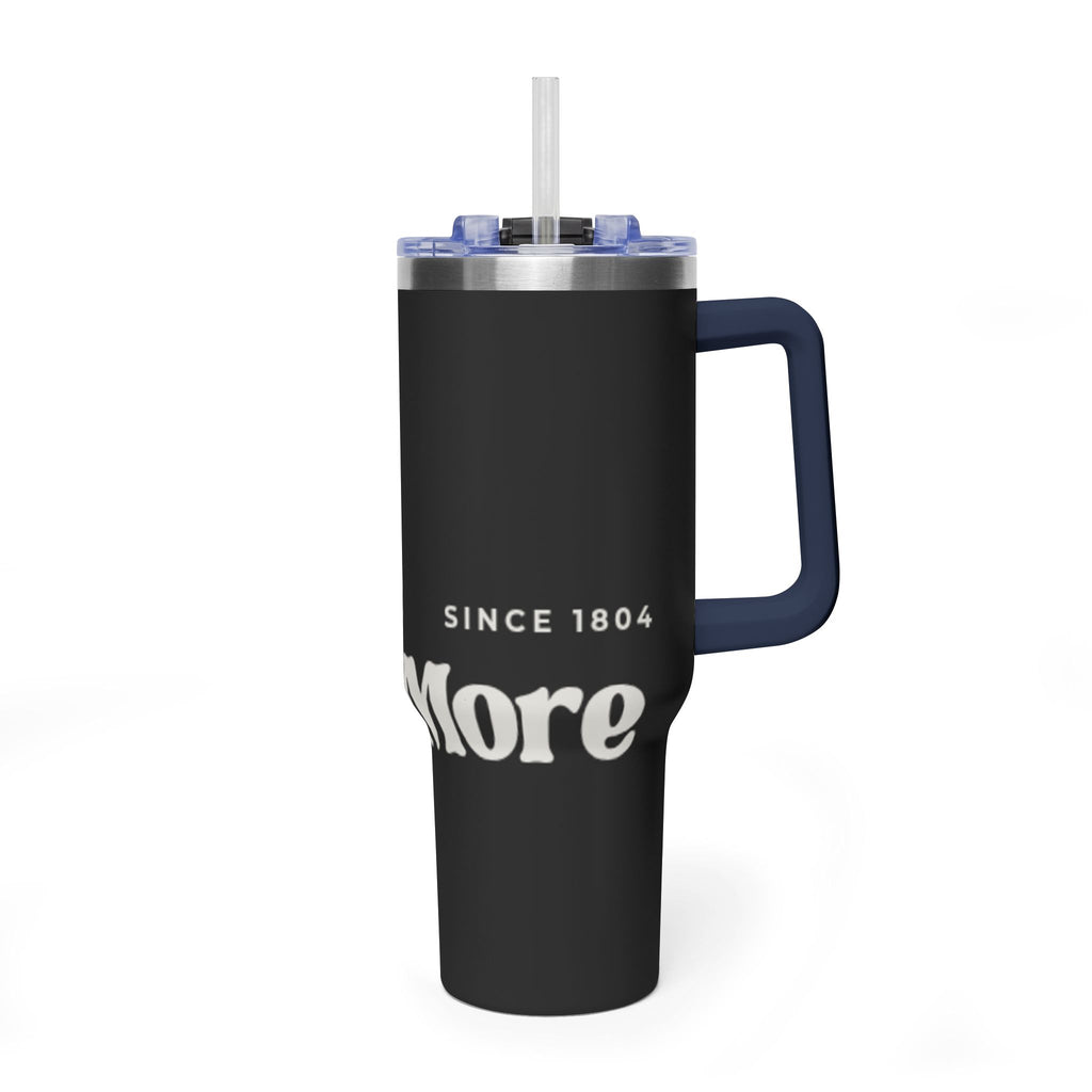 40oz Vacuum Tumbler – Retro 'One More' Stripes Insulated Travel Cup