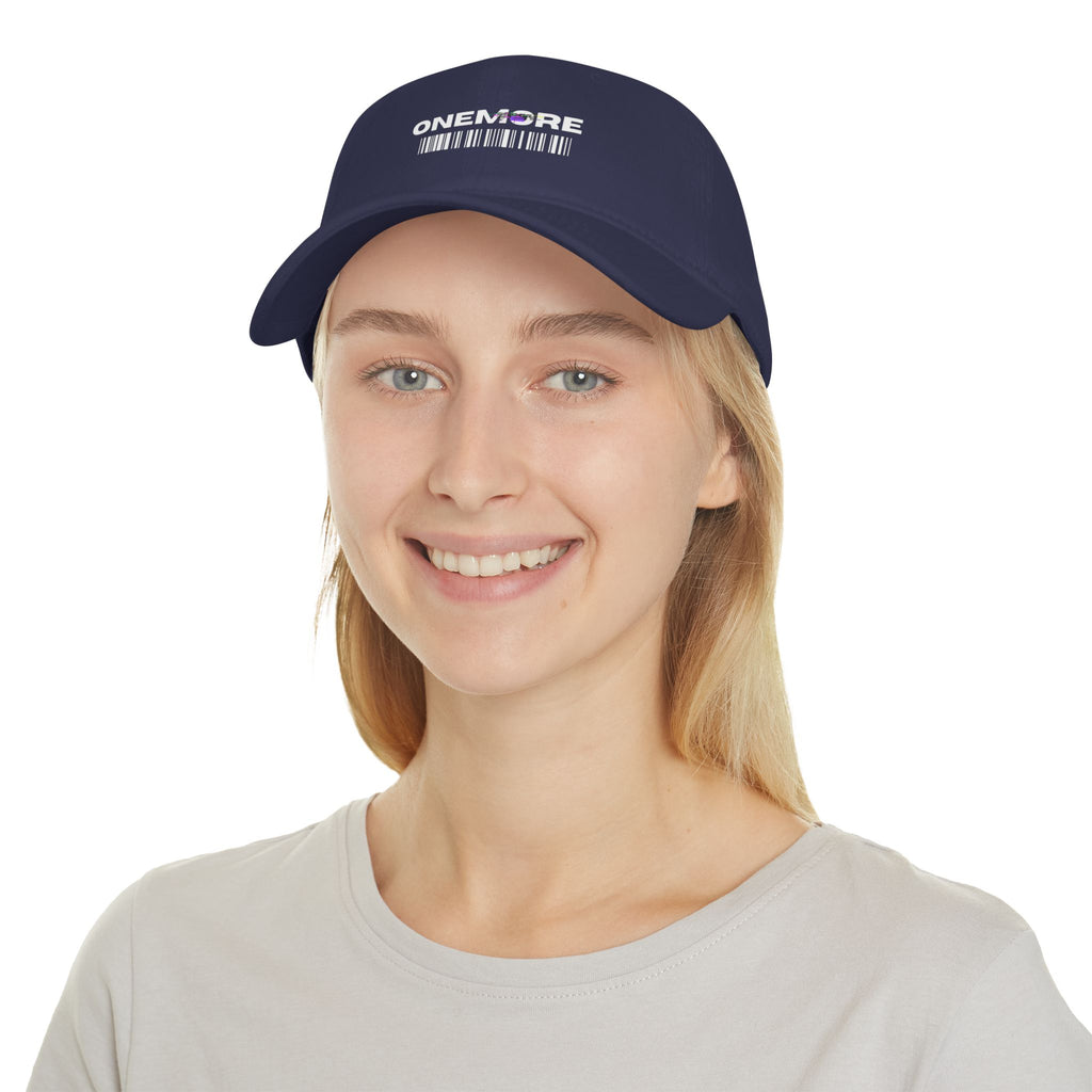 Stylish Red Low Profile Baseball Cap with 'ONEMORE' Design | Casual Accessory for Everyday Wear, Gift Idea, Sports, Outdoor Activities