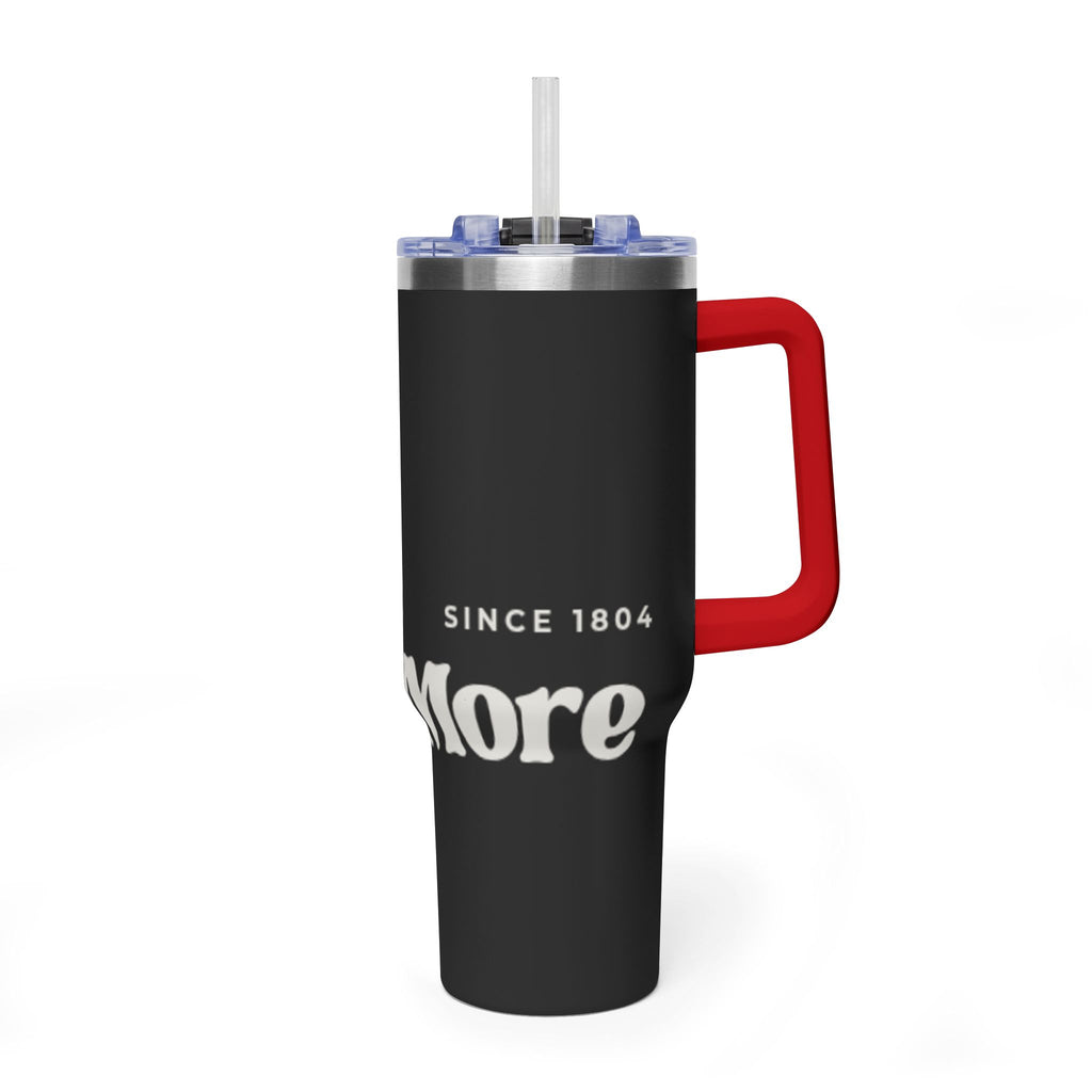 40oz Vacuum Tumbler – Retro 'One More' Stripes Insulated Travel Cup