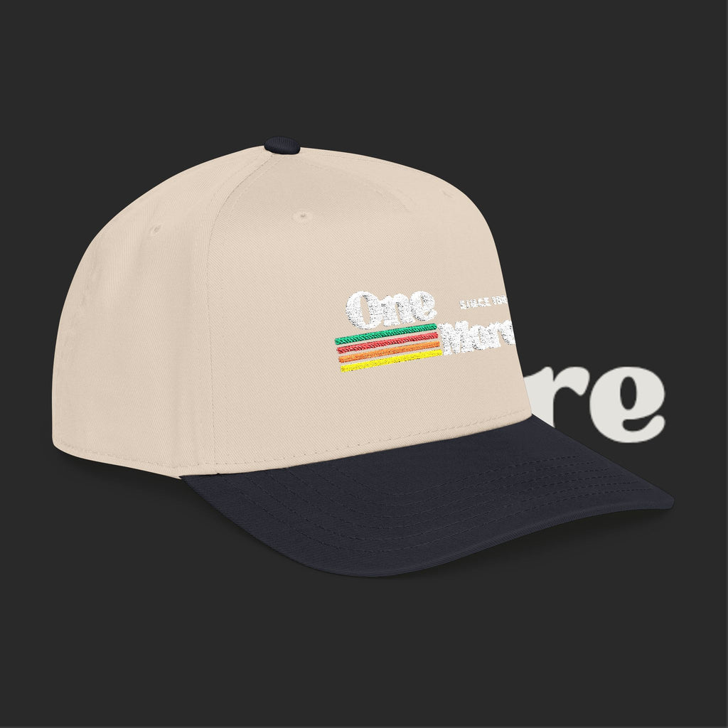Baseball Cap — "One More" Retro Stripe Embroidered Hat