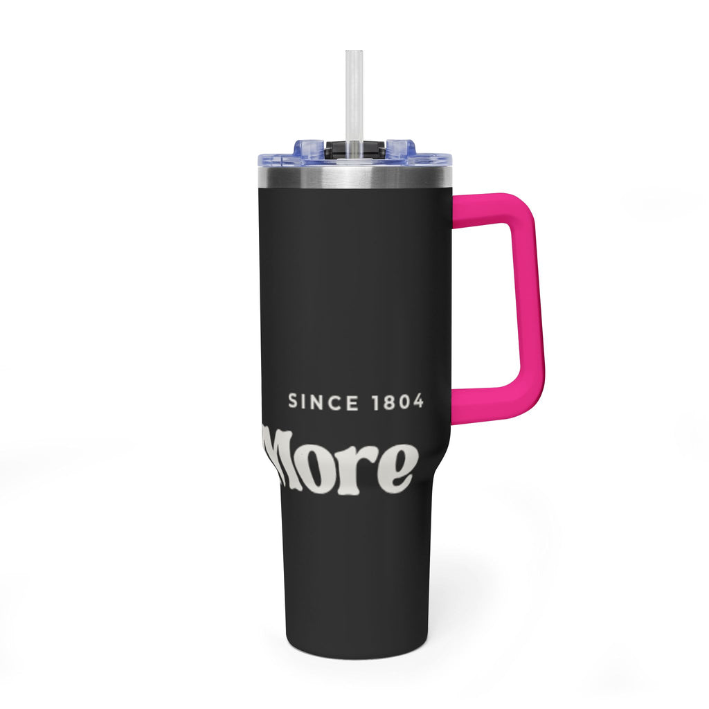 40oz Vacuum Tumbler – Retro 'One More' Stripes Insulated Travel Cup