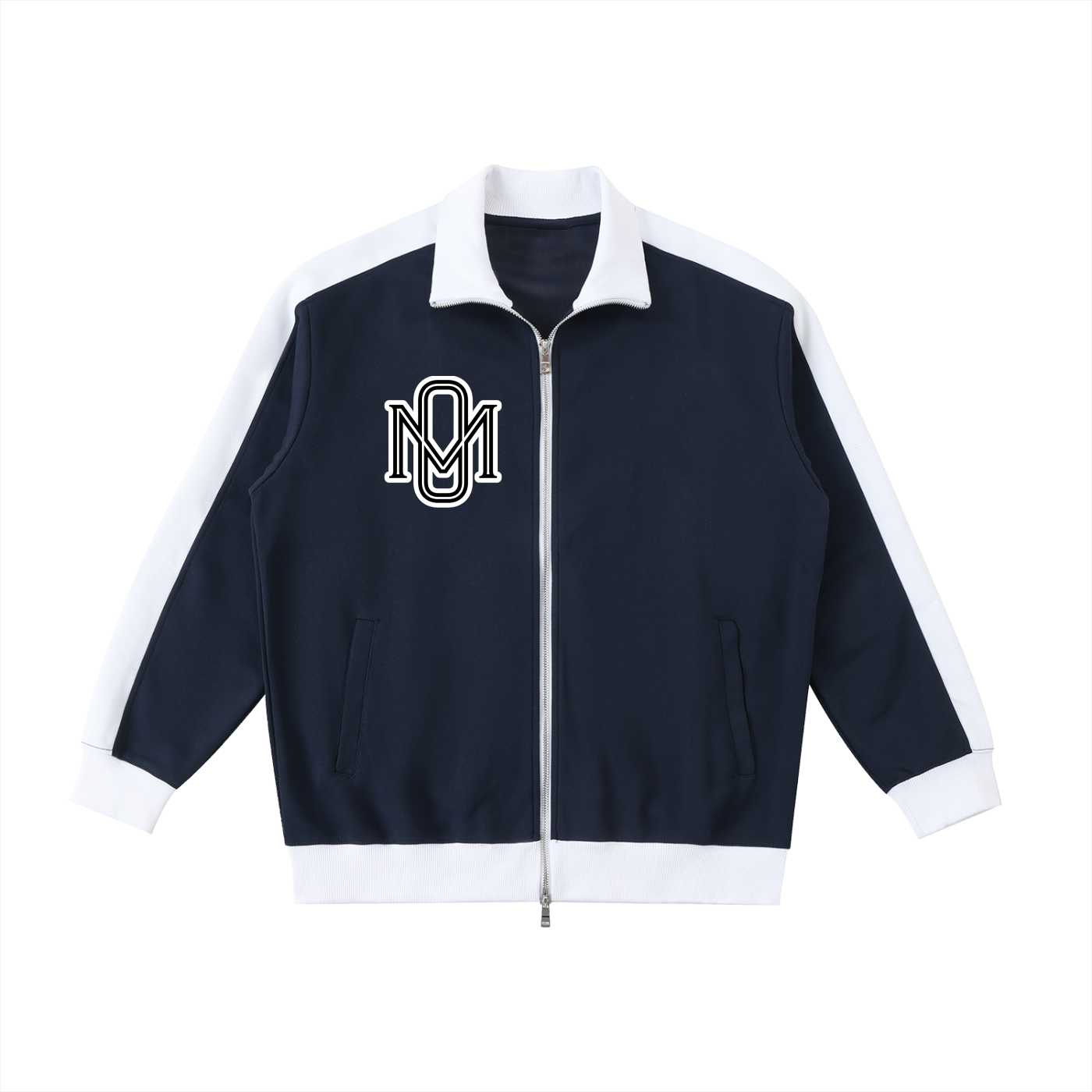 Contrast Trim Stand Collar Jacket