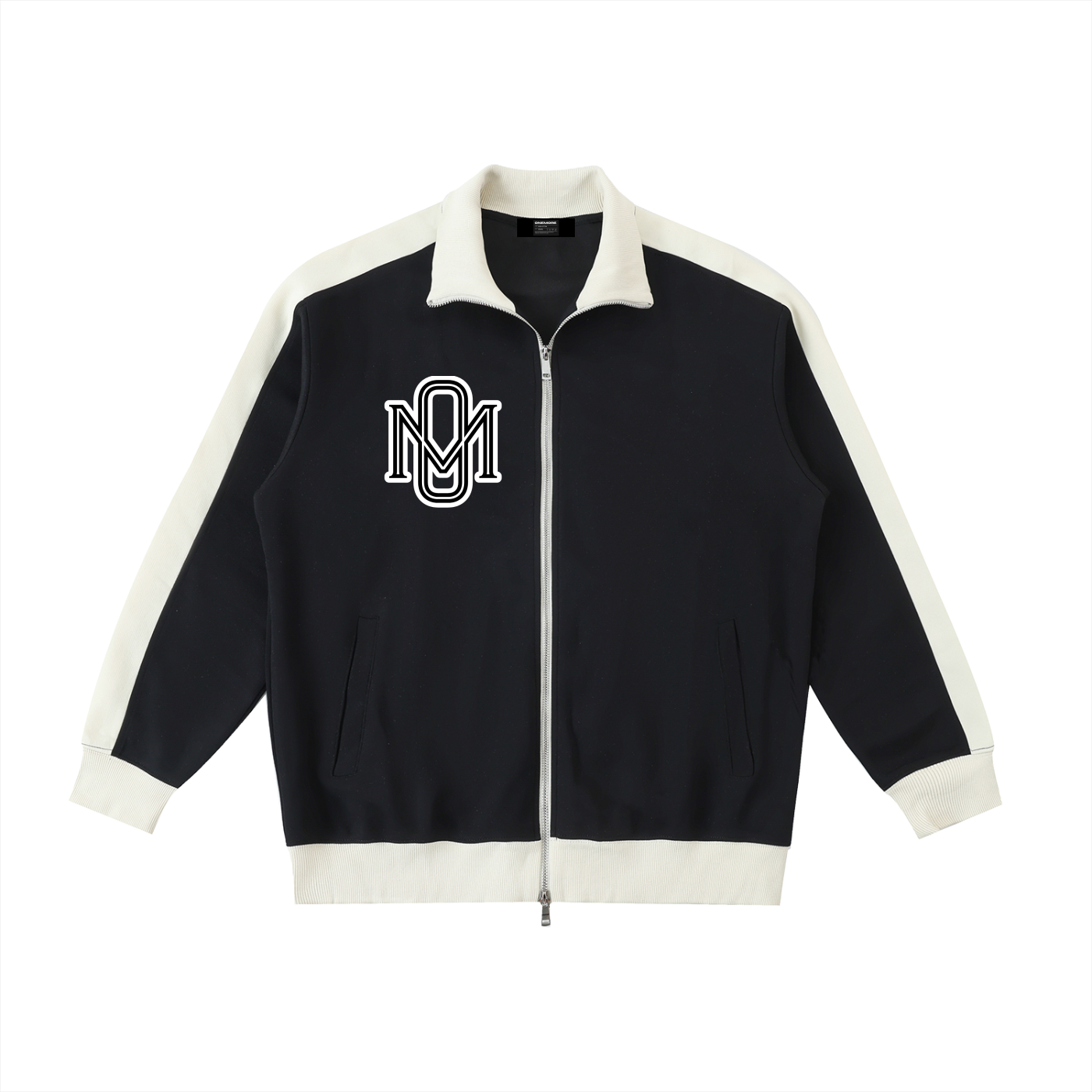 Contrast Trim Stand Collar Jacket