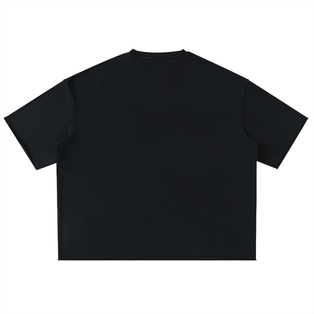 Washed Rolled Hem Half Sleeve T-Shirt