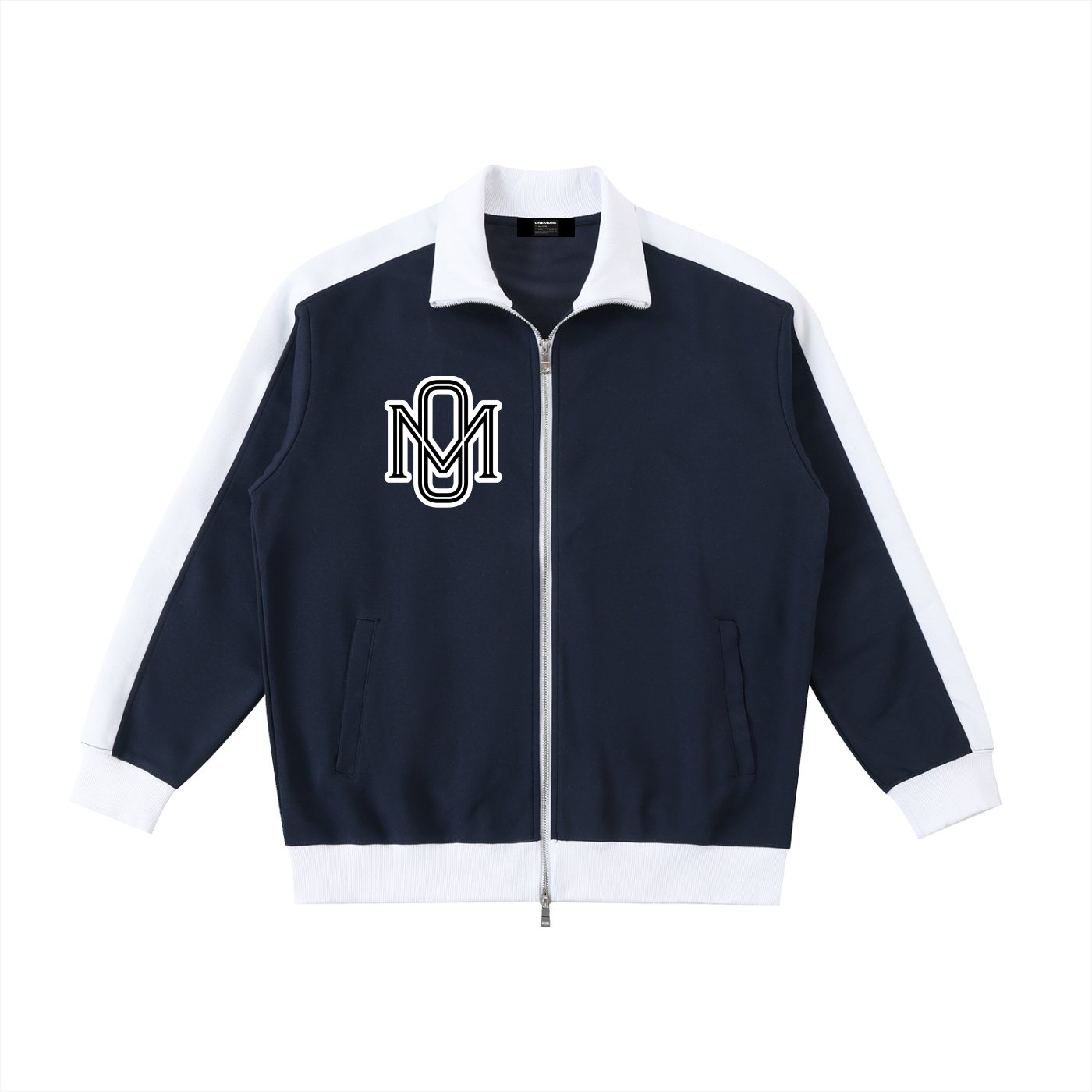 Contrast Trim Stand Collar Jacket