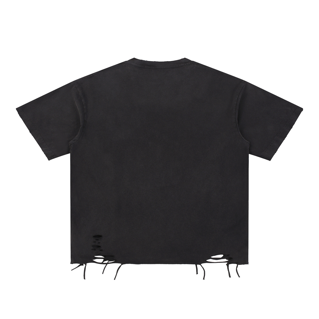 Snow Washed Raw-Hem T-Shirt onemore