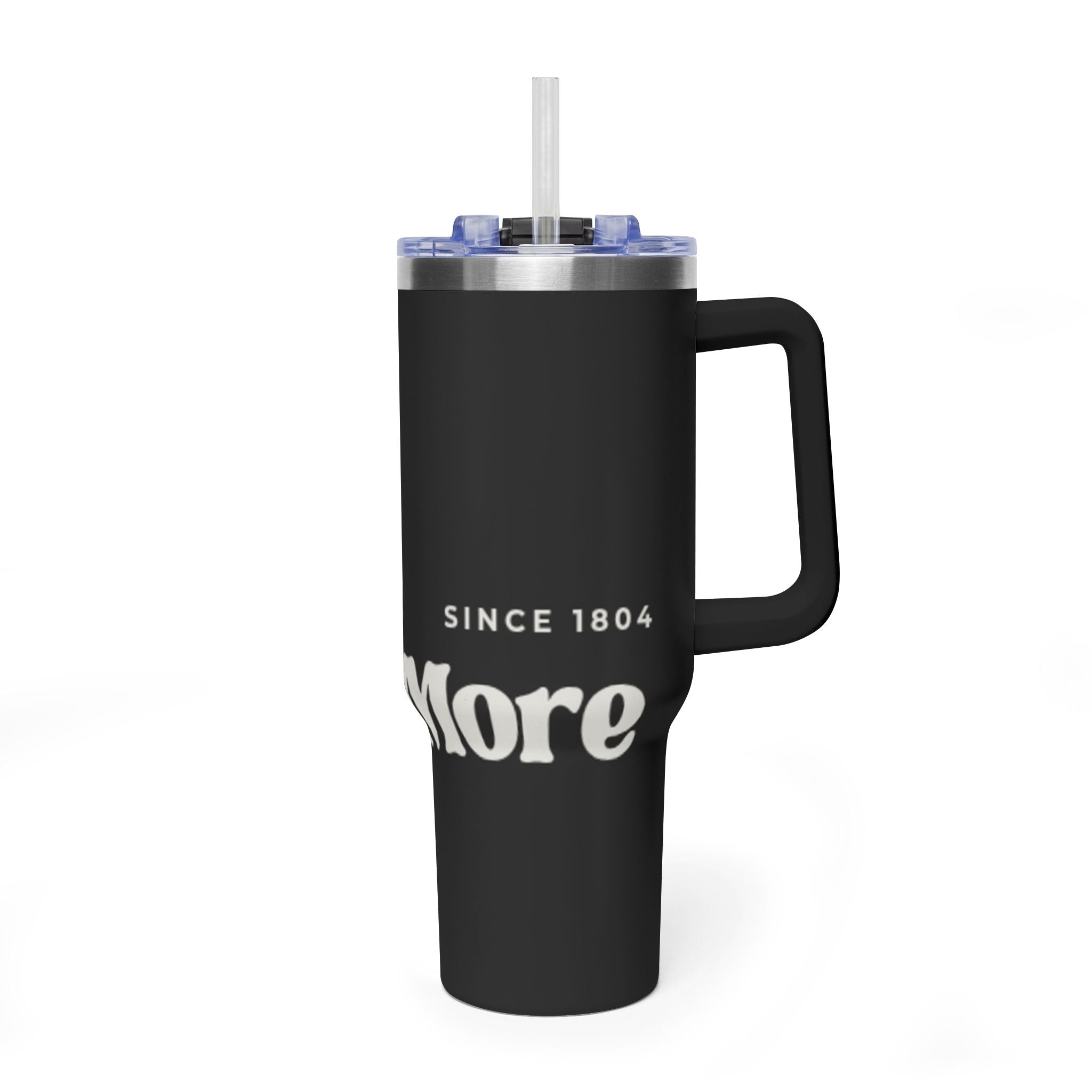 40oz Vacuum Tumbler – Retro 'One More' Stripes Insulated Travel Cup