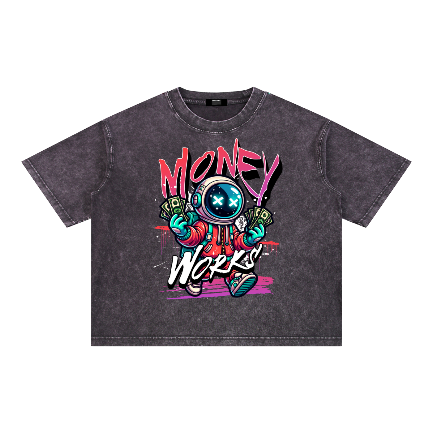 Mineral Wash Boxy Cotton T-Shirt