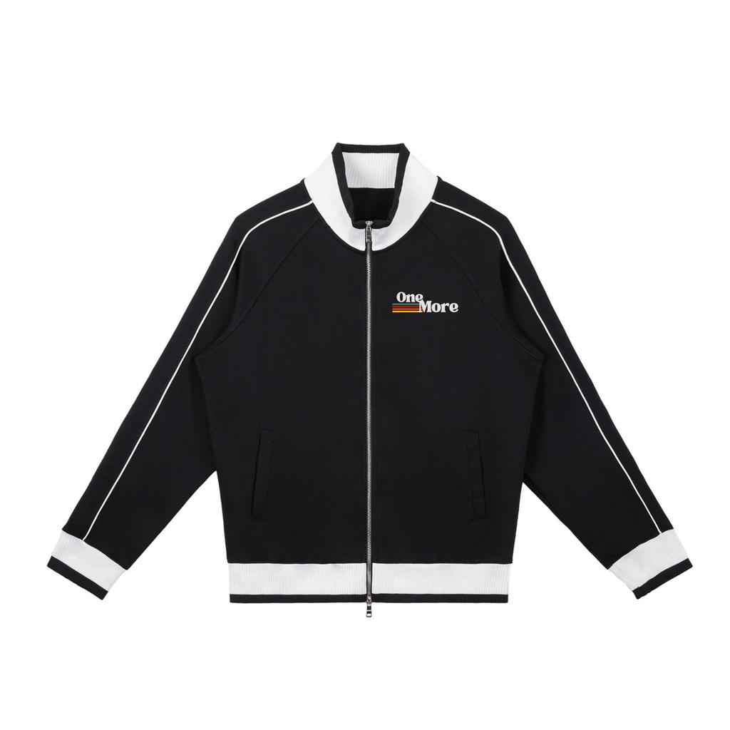 Color Block Raglan Sleeve Zip Track Jacket