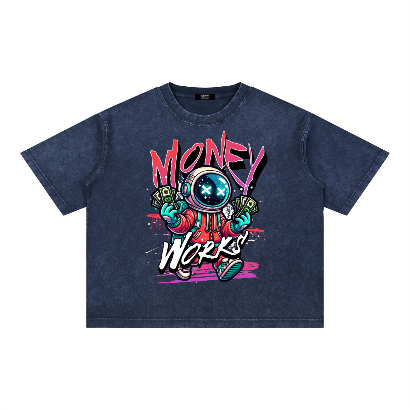 Mineral Wash Boxy Cotton T-Shirt