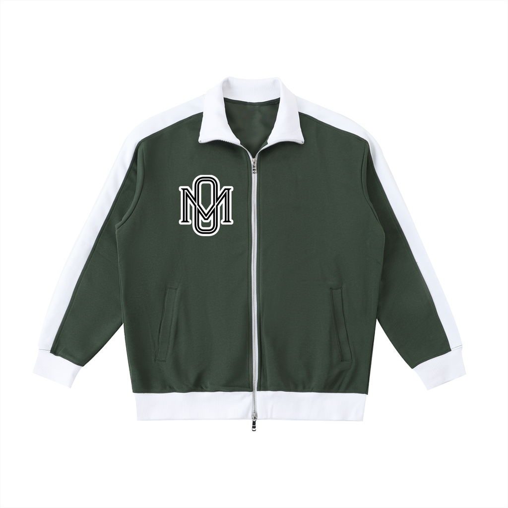 Contrast Trim Stand Collar Jacket