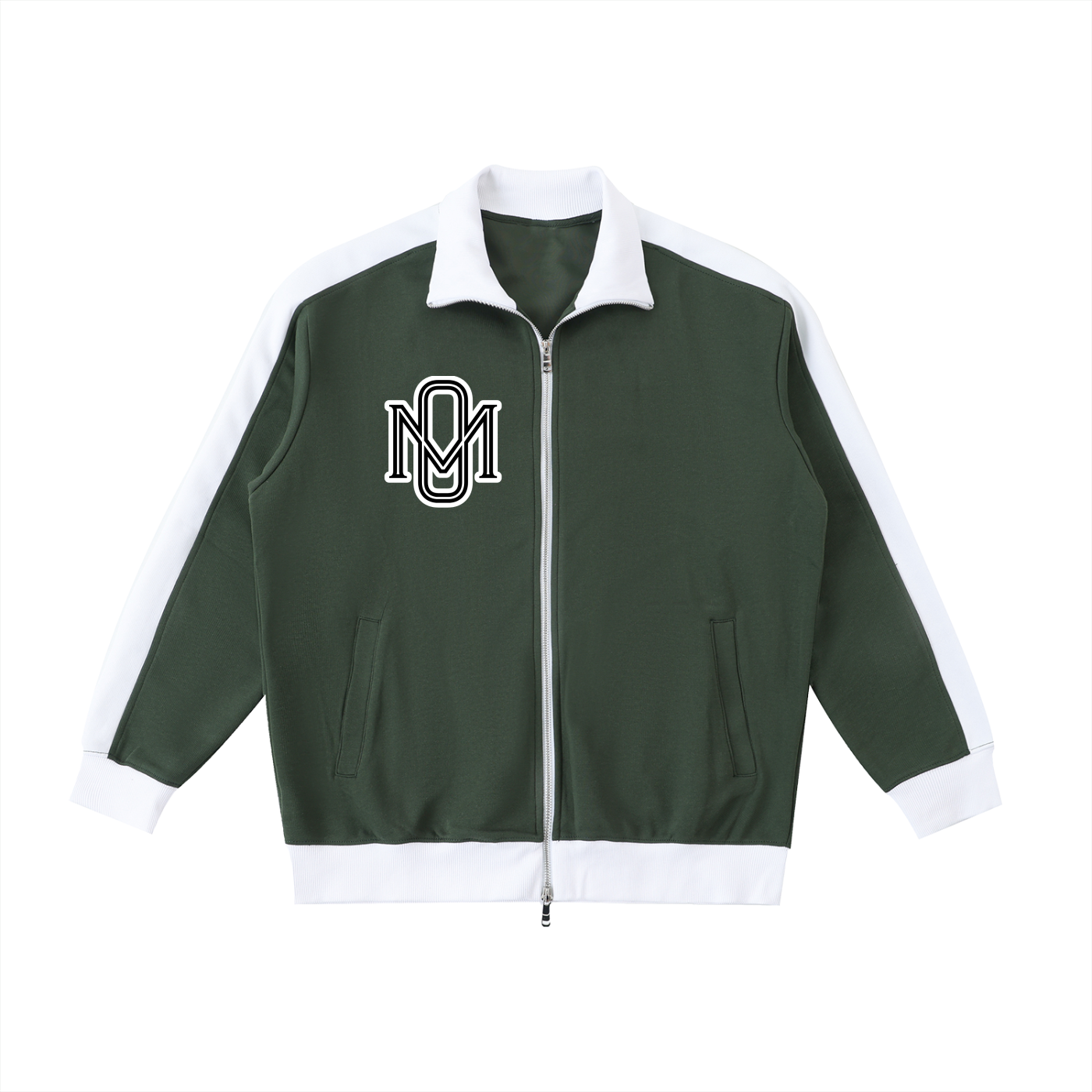 Contrast Trim Stand Collar Jacket