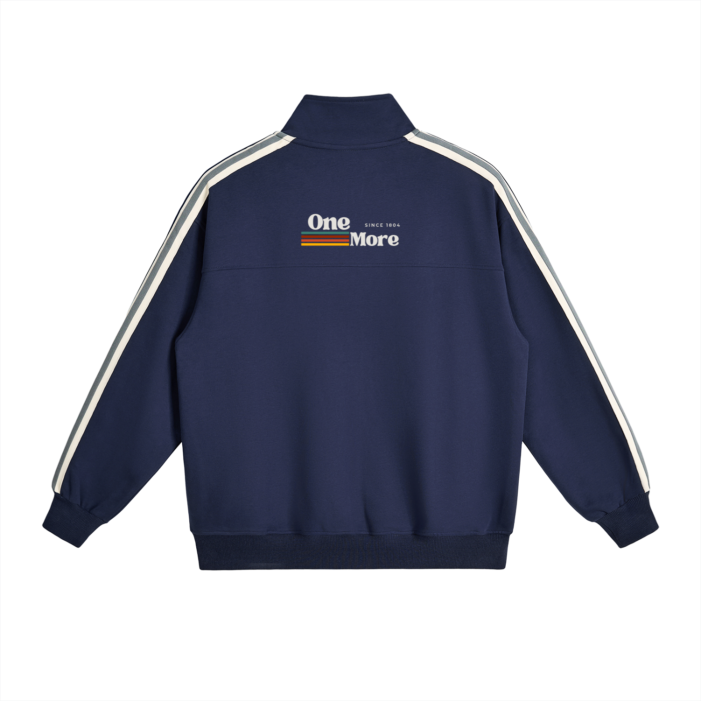 Contrast Side-Stripe Stand Collar  Jacket