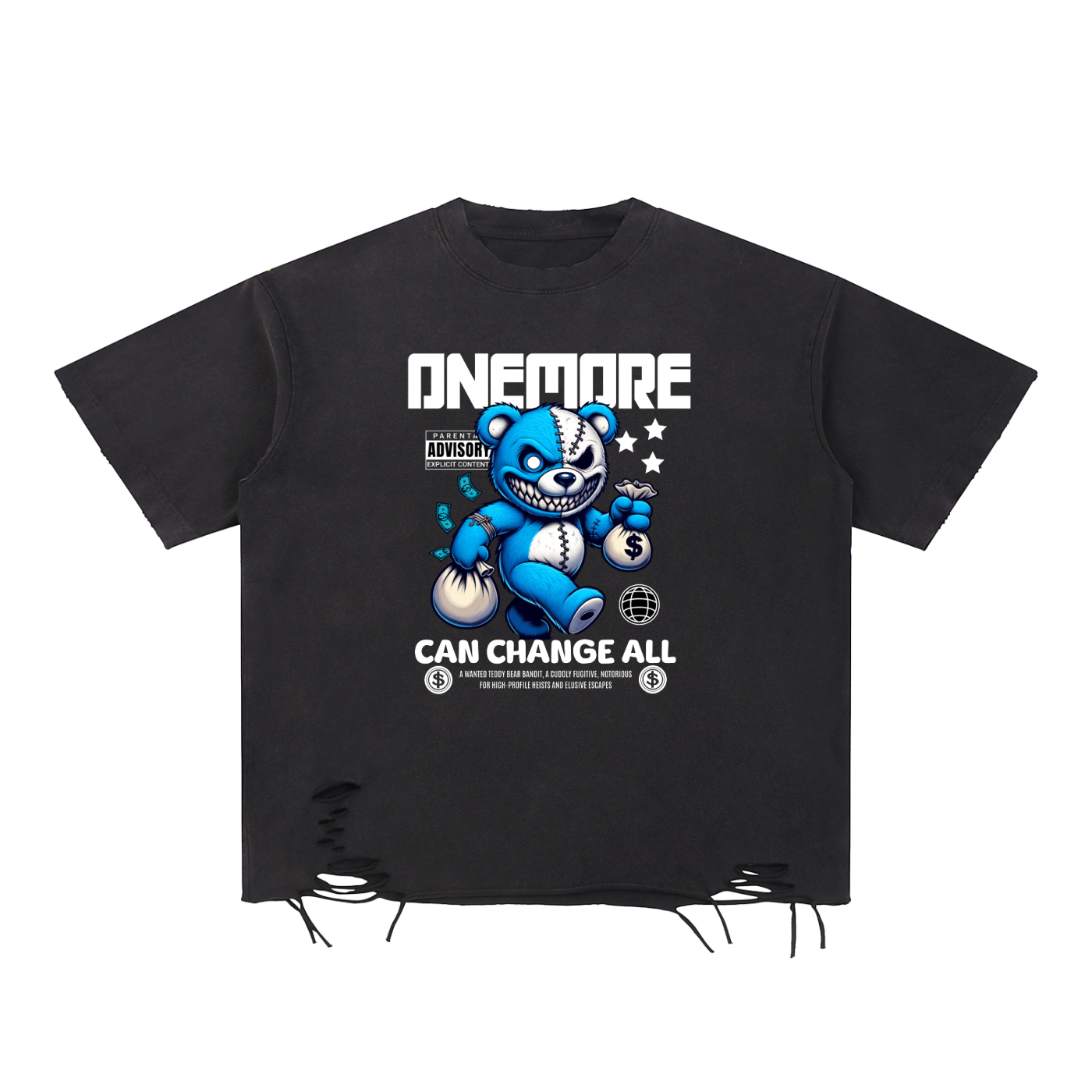 Snow Washed Raw-Hem T-Shirt onemore