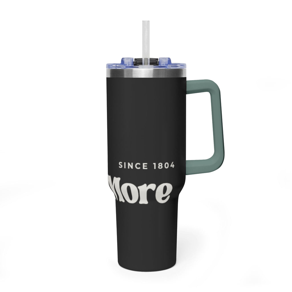 40oz Vacuum Tumbler – Retro 'One More' Stripes Insulated Travel Cup