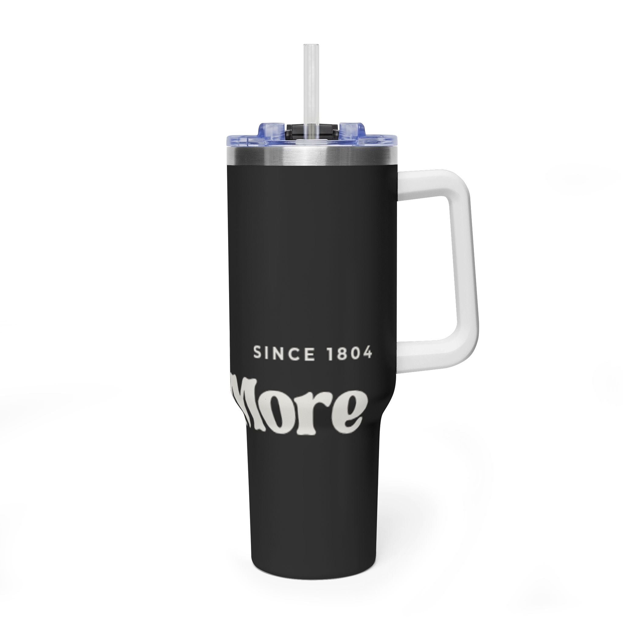 40oz Vacuum Tumbler – Retro 'One More' Stripes Insulated Travel Cup