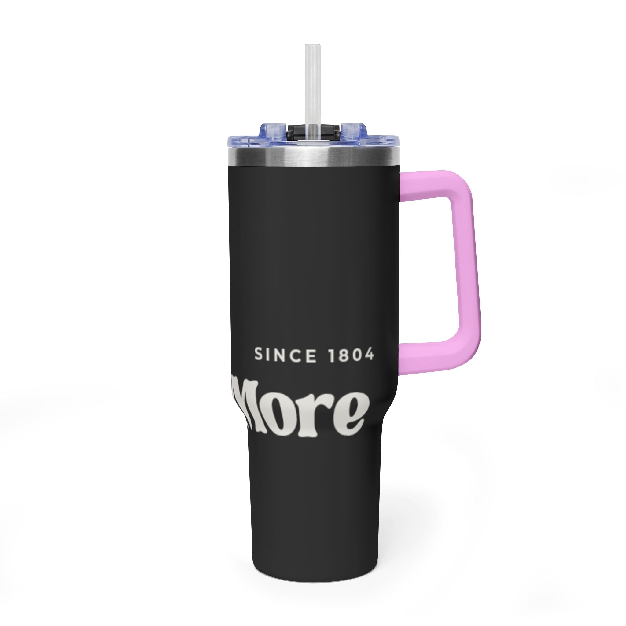 40oz Vacuum Tumbler – Retro 'One More' Stripes Insulated Travel Cup