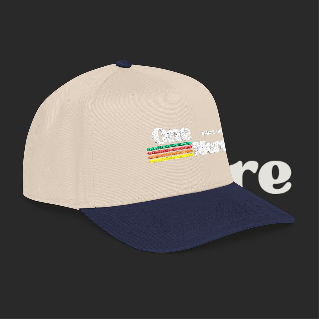 Baseball Cap — "One More" Retro Stripe Embroidered Hat