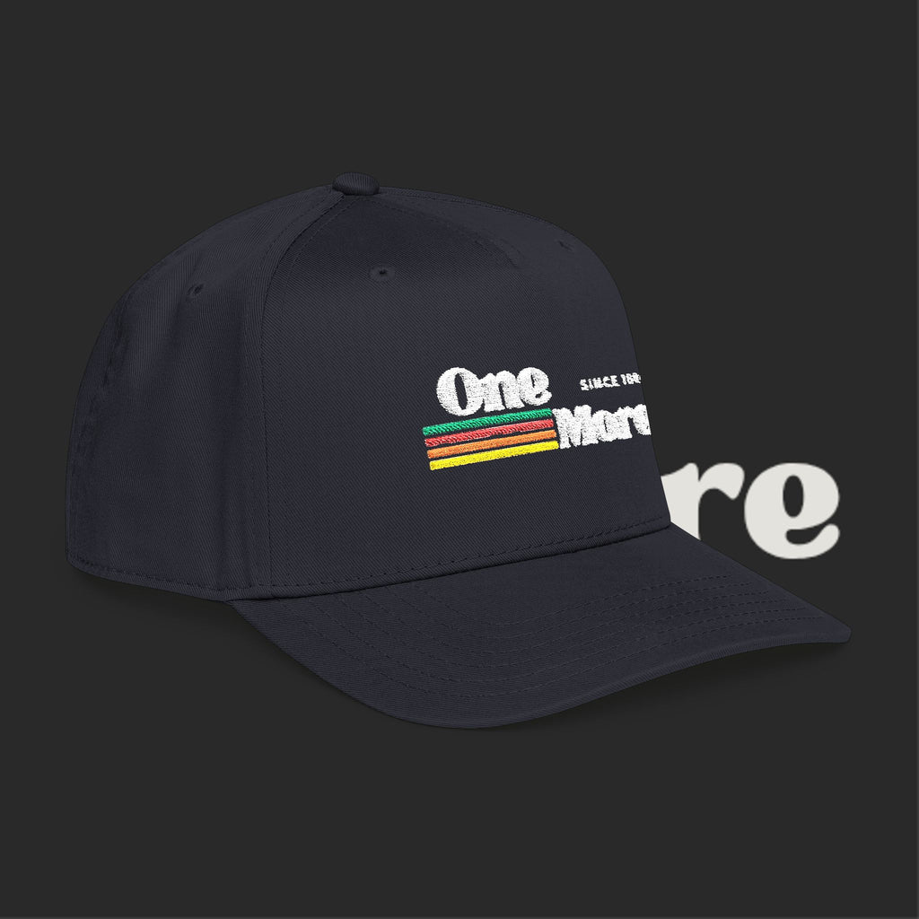 Baseball Cap — "One More" Retro Stripe Embroidered Hat