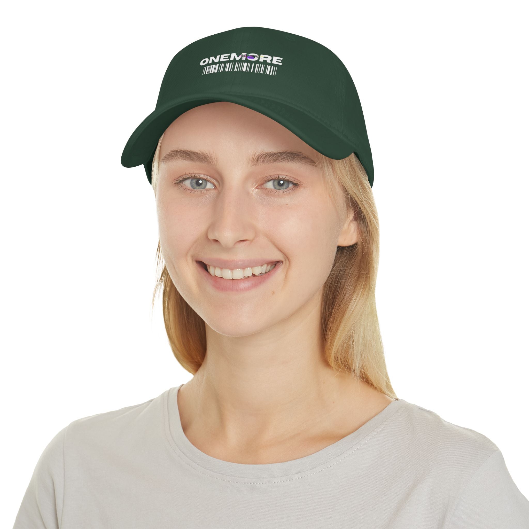 Stylish Red Low Profile Baseball Cap with 'ONEMORE' Design | Casual Accessory for Everyday Wear, Gift Idea, Sports, Outdoor Activities
