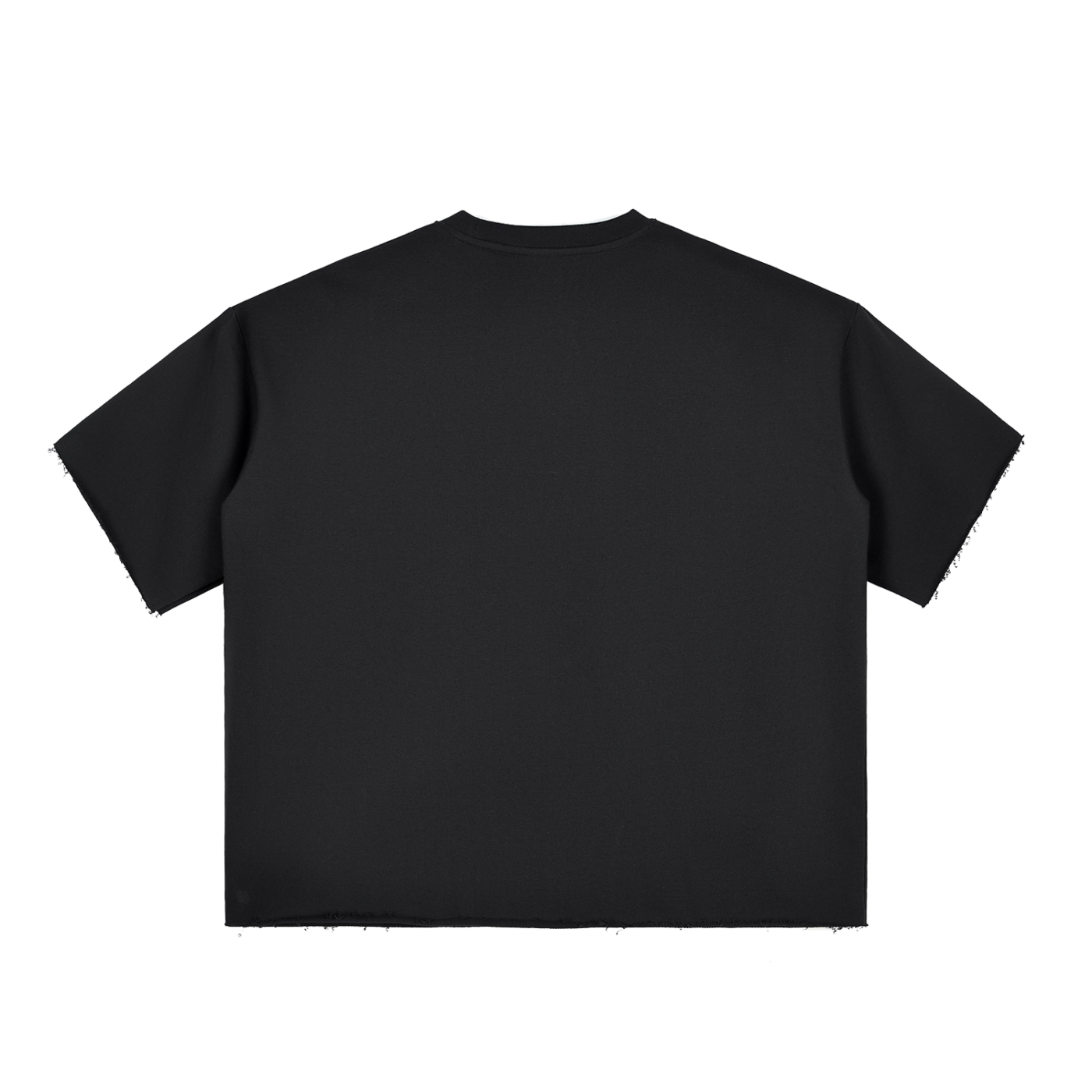 Boxy Half-Sleeve Raw-Edge T-Shirt ONEMORE