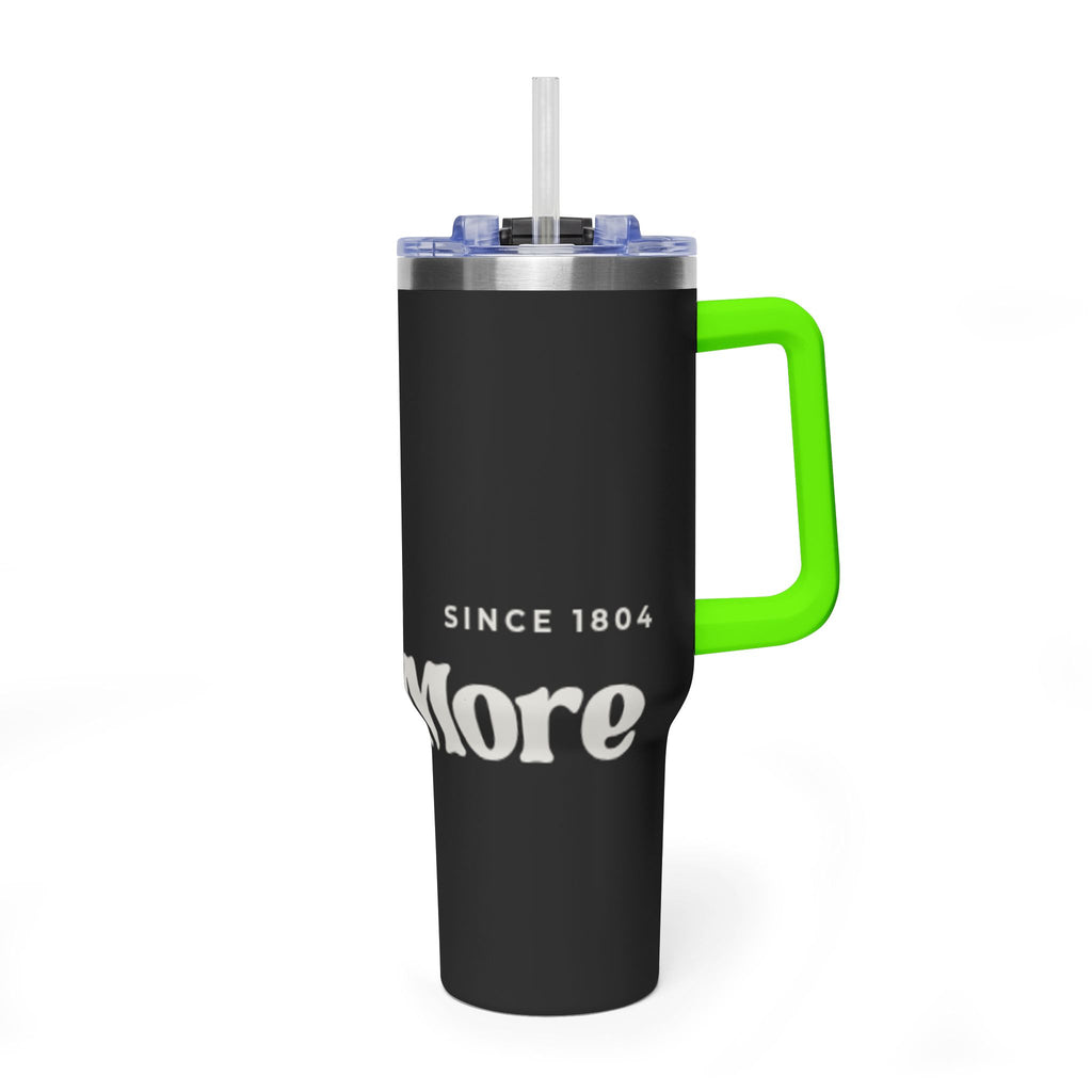 40oz Vacuum Tumbler – Retro 'One More' Stripes Insulated Travel Cup