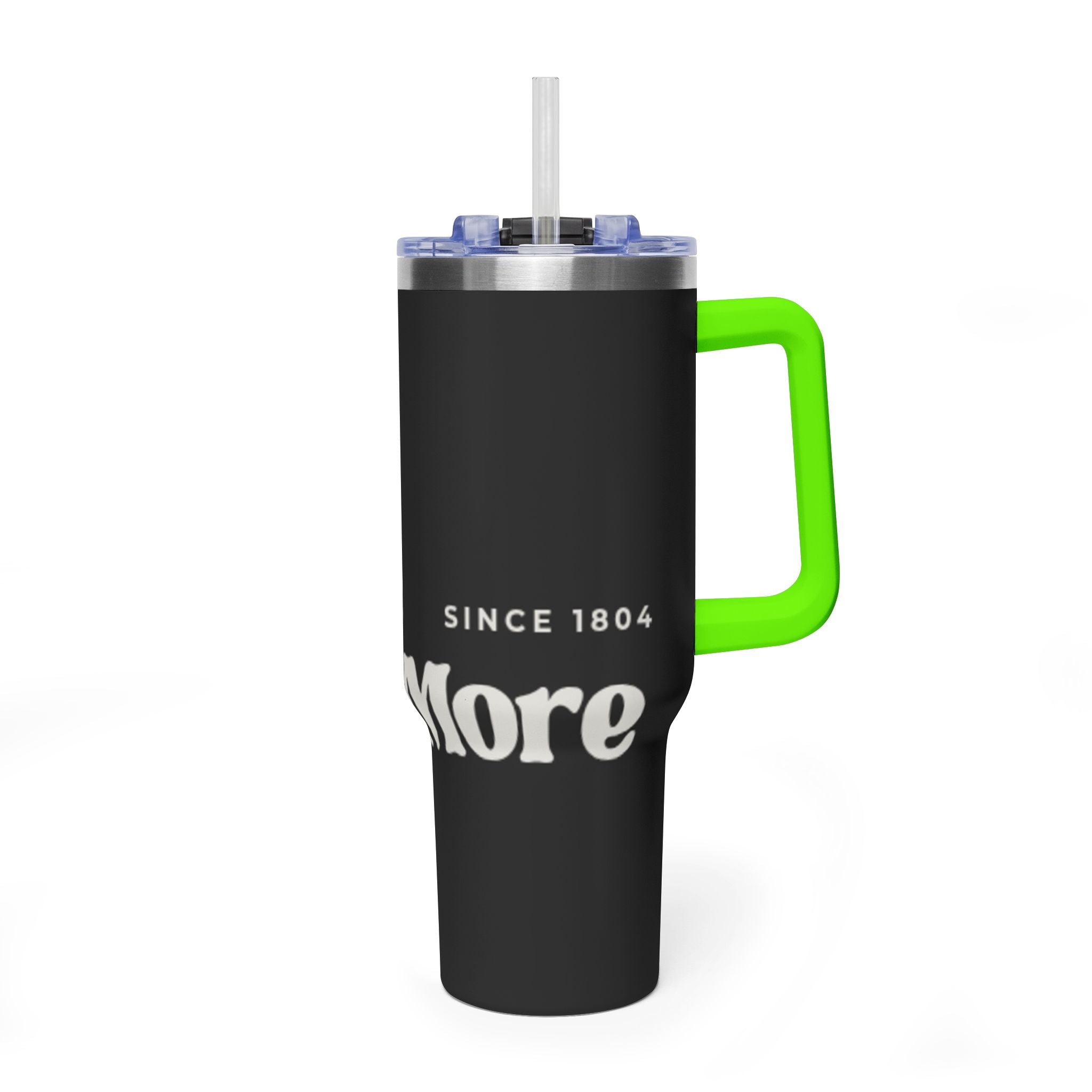 40oz Vacuum Tumbler – Retro 'One More' Stripes Insulated Travel Cup