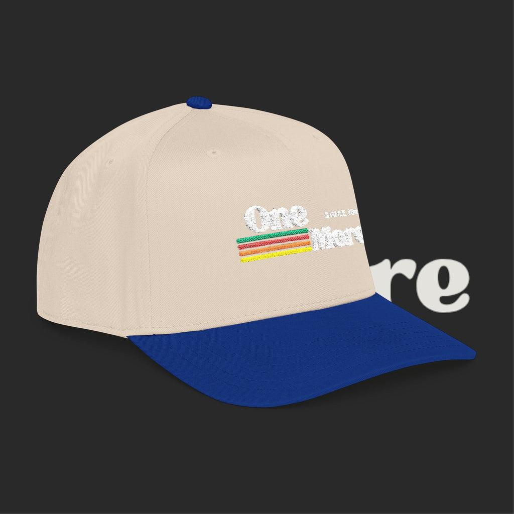 Baseball Cap — "One More" Retro Stripe Embroidered Hat