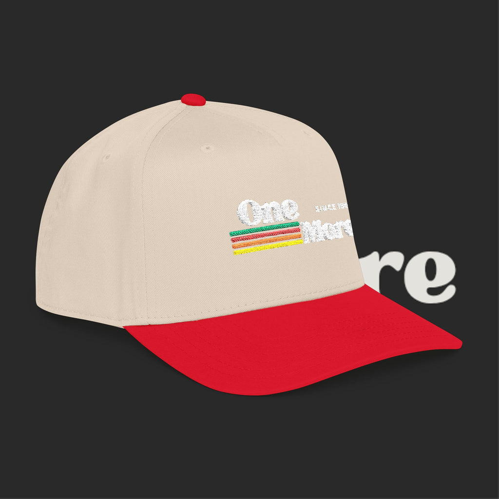 Baseball Cap — "One More" Retro Stripe Embroidered Hat
