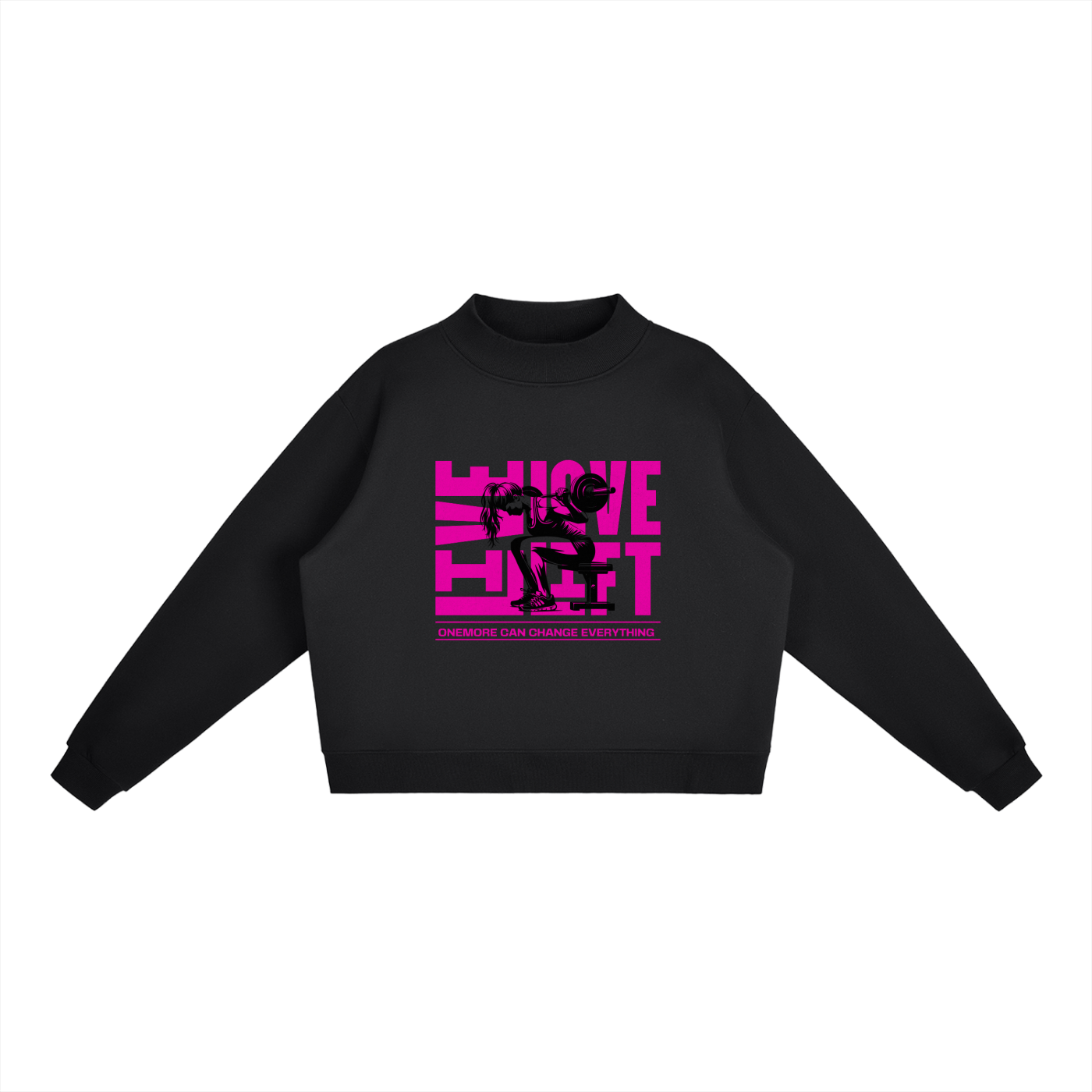 Essential Fleece Mock-Neck Crew Sweatshirt