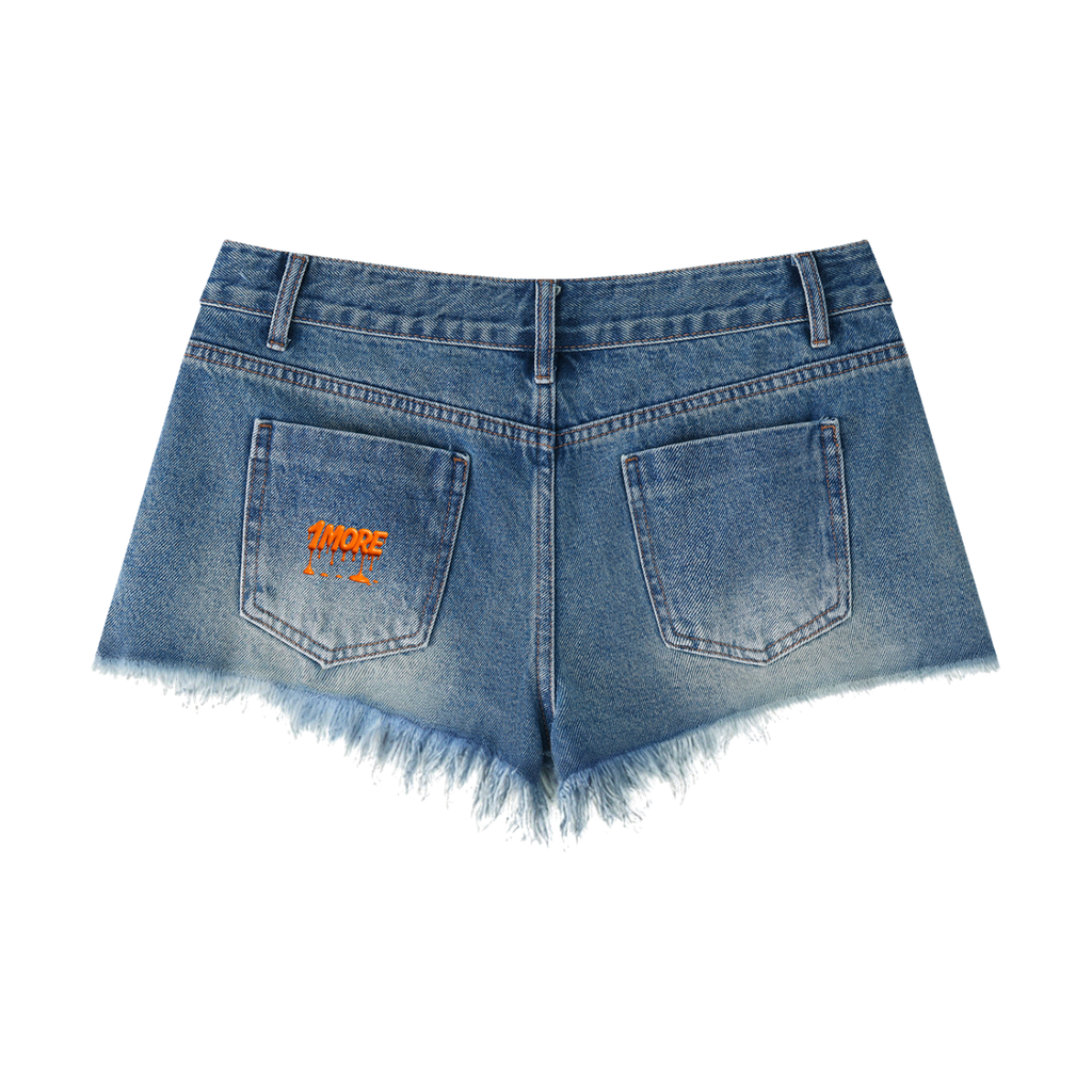 Women's Vintage Wash Raw Hem Denim Shorts