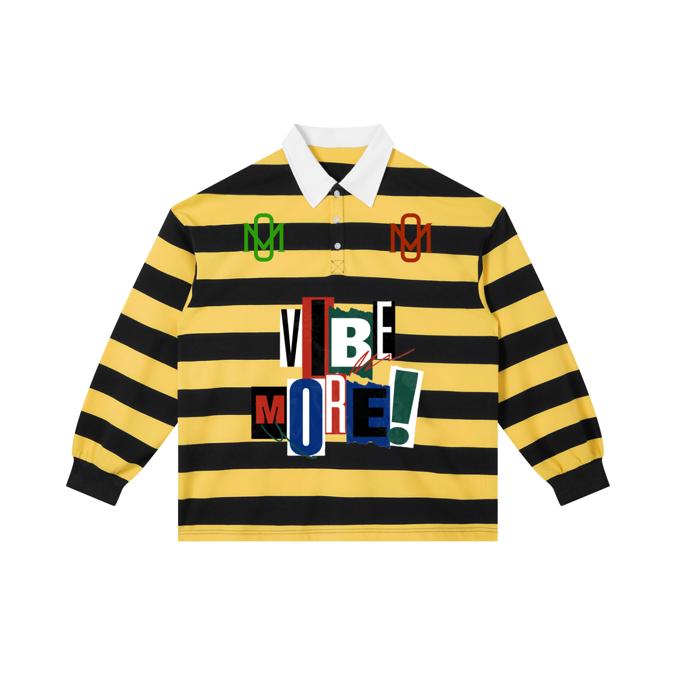 Color Block Stripe Polo Shirt ONEMORE
