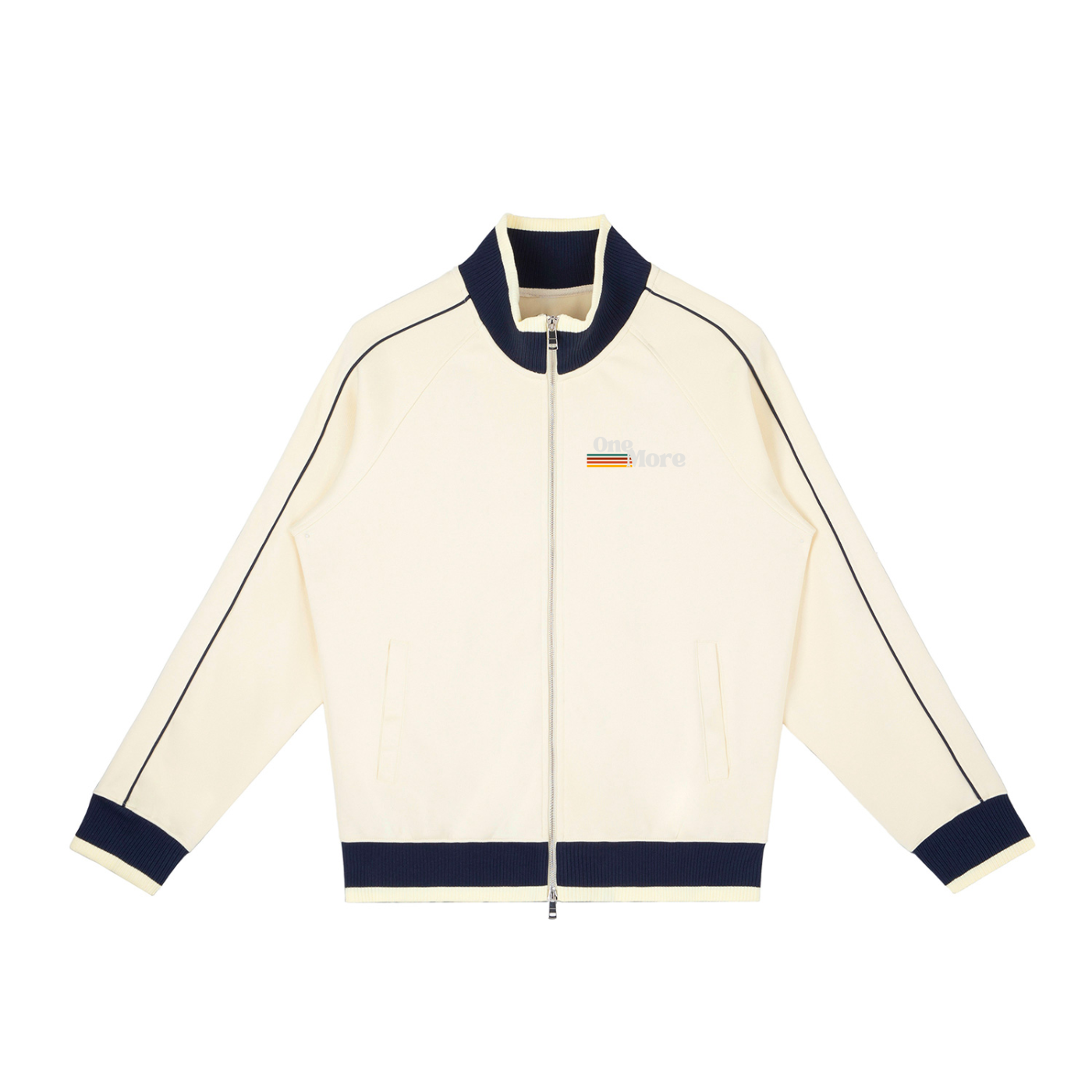 Color Block Raglan Sleeve Zip Track Jacket