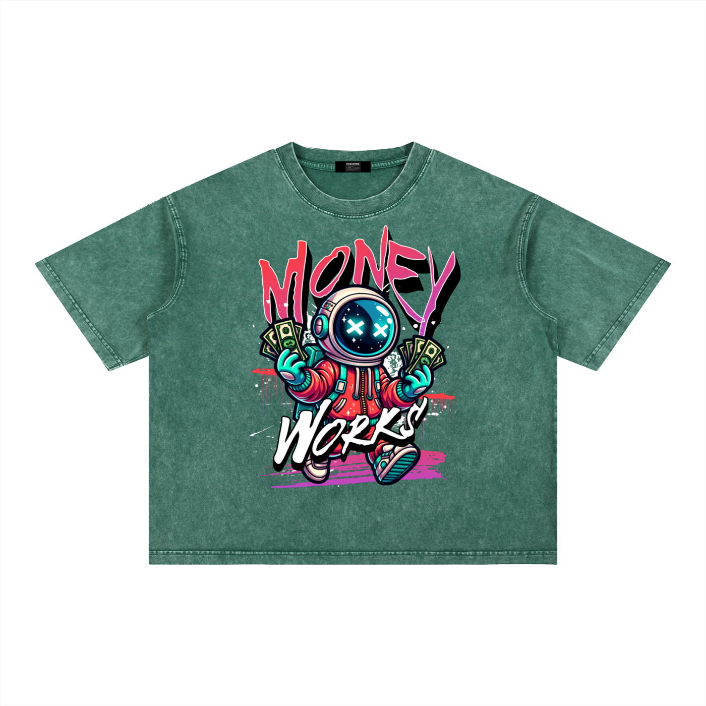 Mineral Wash Boxy Cotton T-Shirt