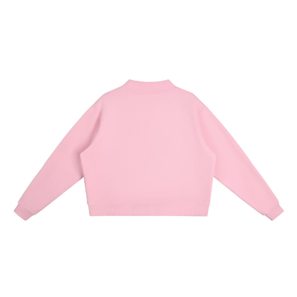 Essential Fleece Mock-Neck Crew Sweatshirt ONEMORE