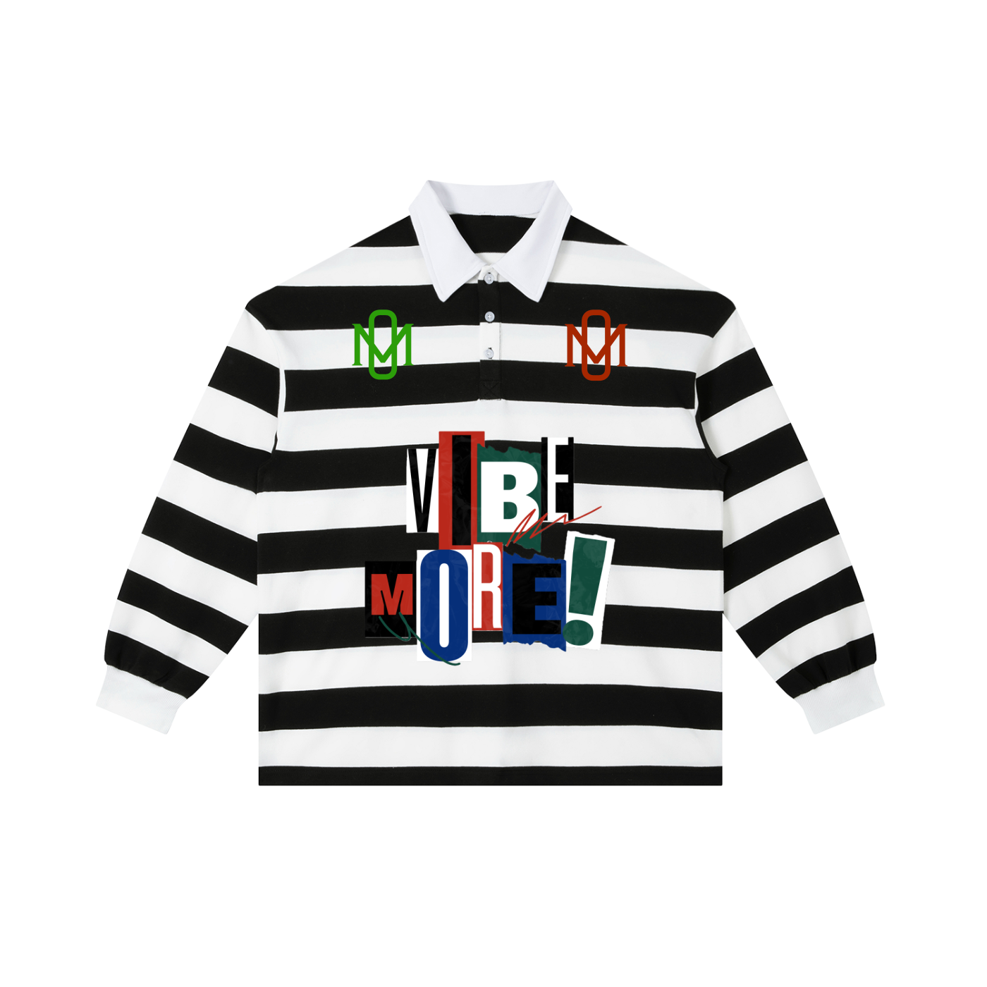 Color Block Stripe Polo Shirt ONEMORE