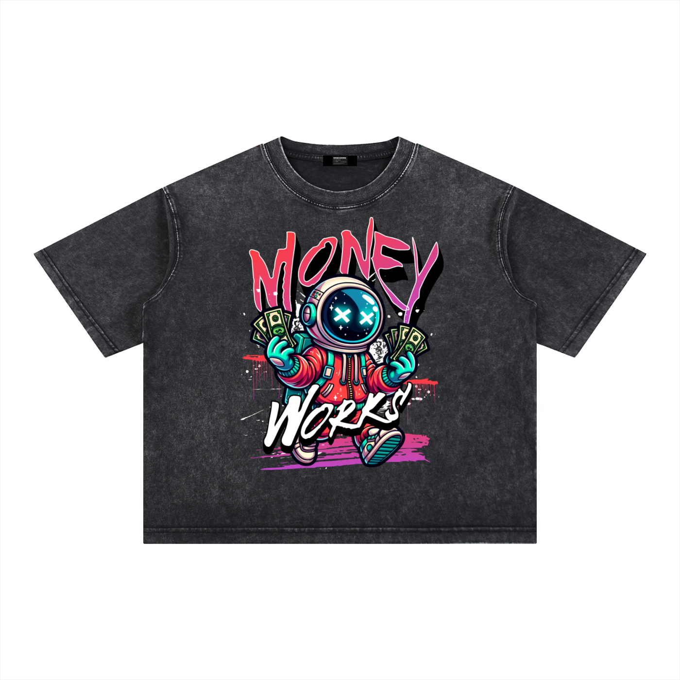 Mineral Wash Boxy Cotton T-Shirt