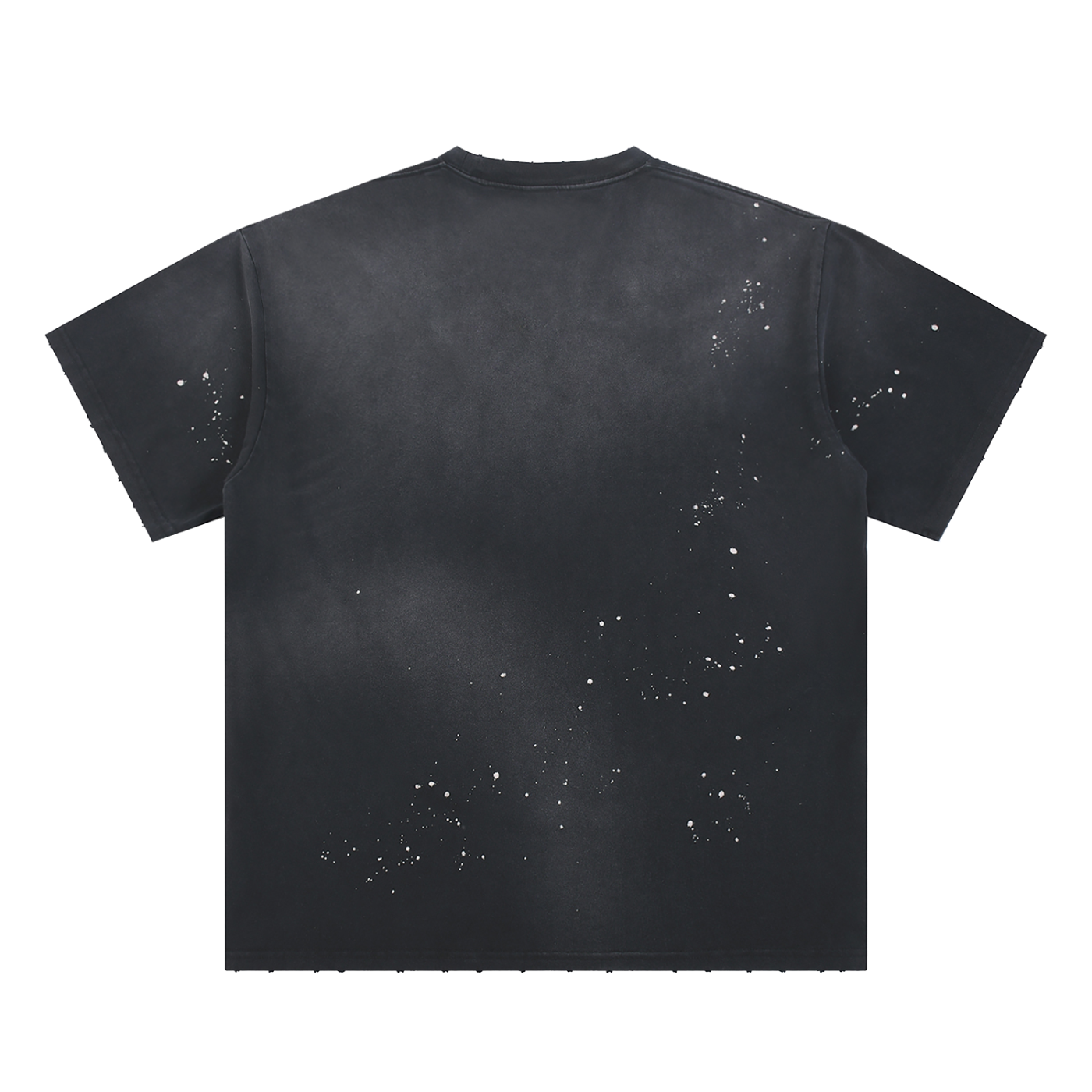 Hand-Frayed Sunfade Paint Splatter T-Shirt ONEMORE