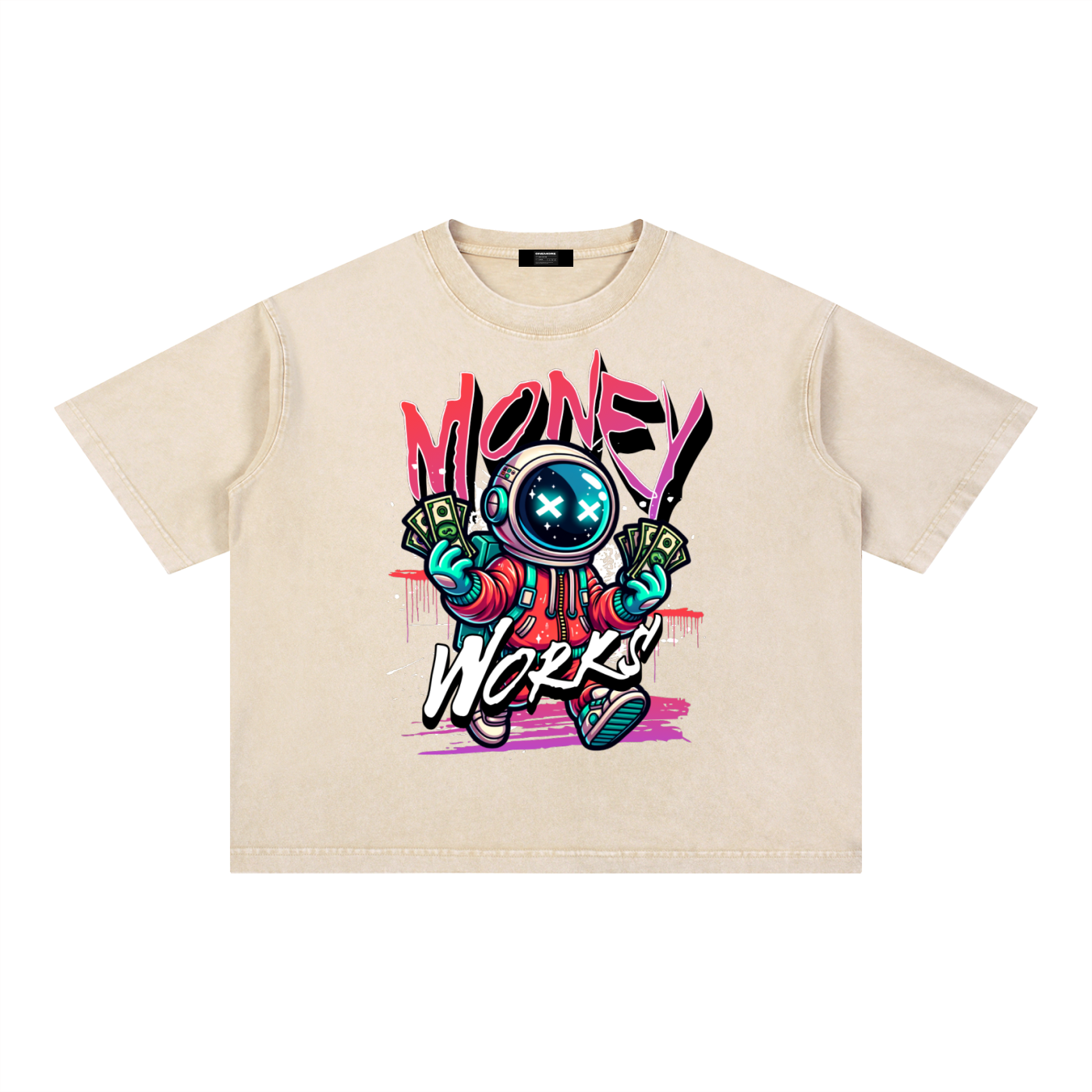 Mineral Wash Boxy Cotton T-Shirt