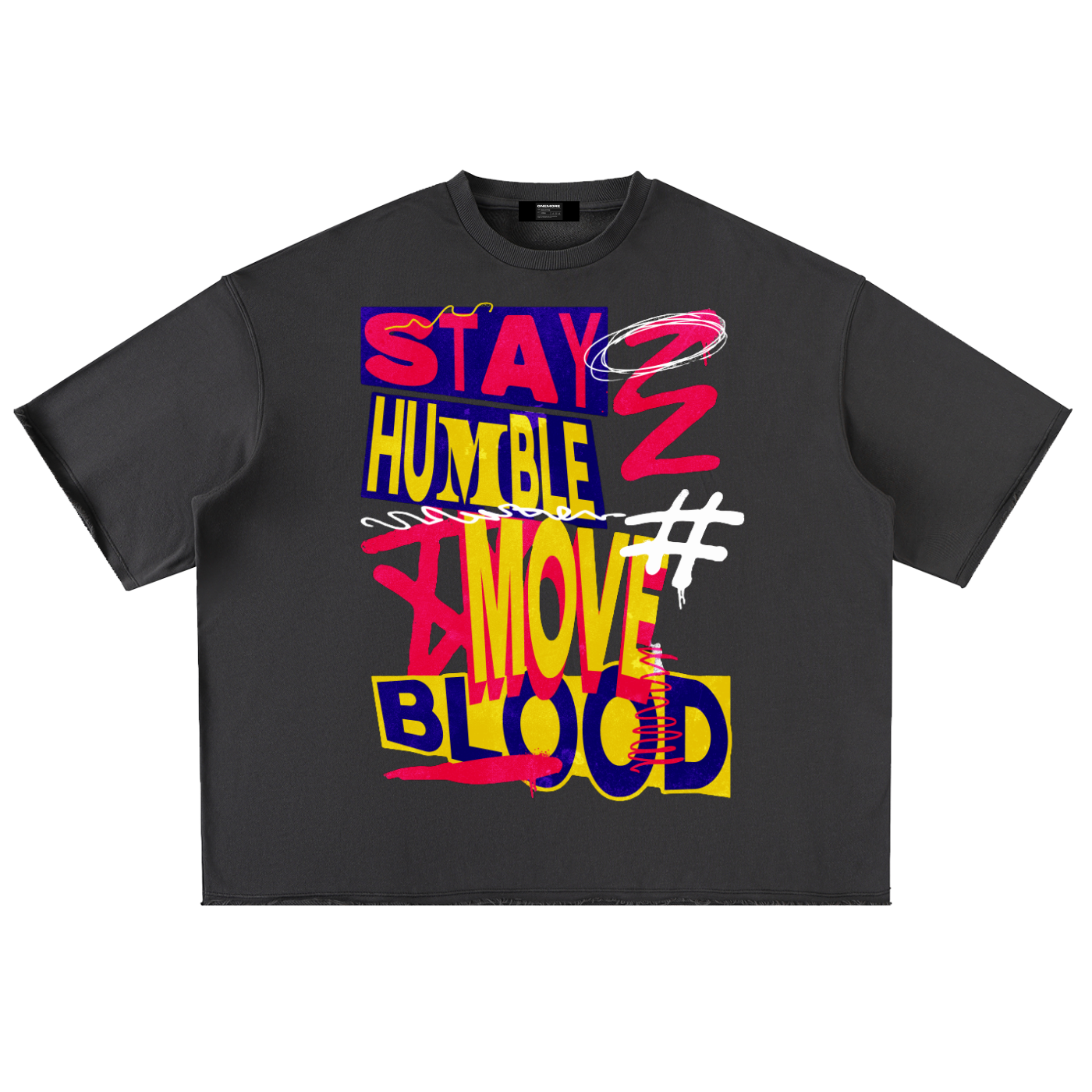 Washed Rolled Hem Half Sleeve T-Shirt