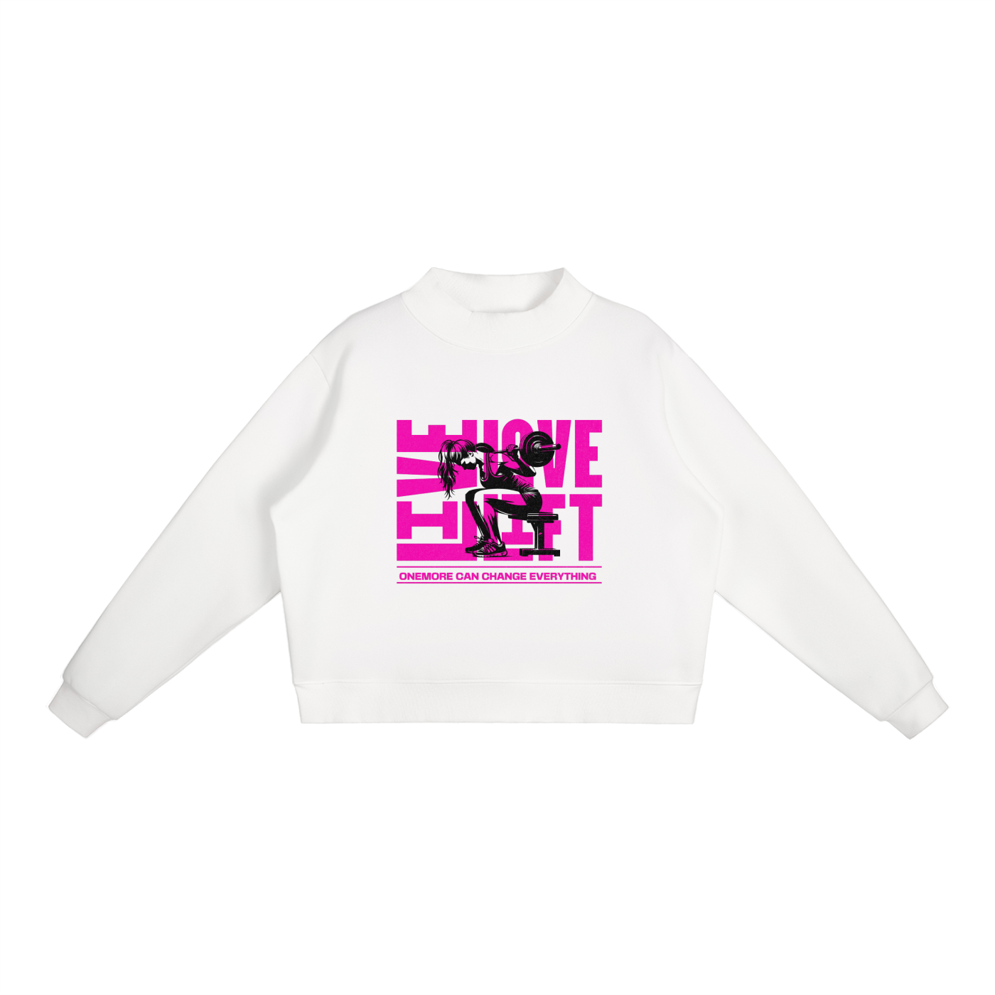 Essential Fleece Mock-Neck Crew Sweatshirt