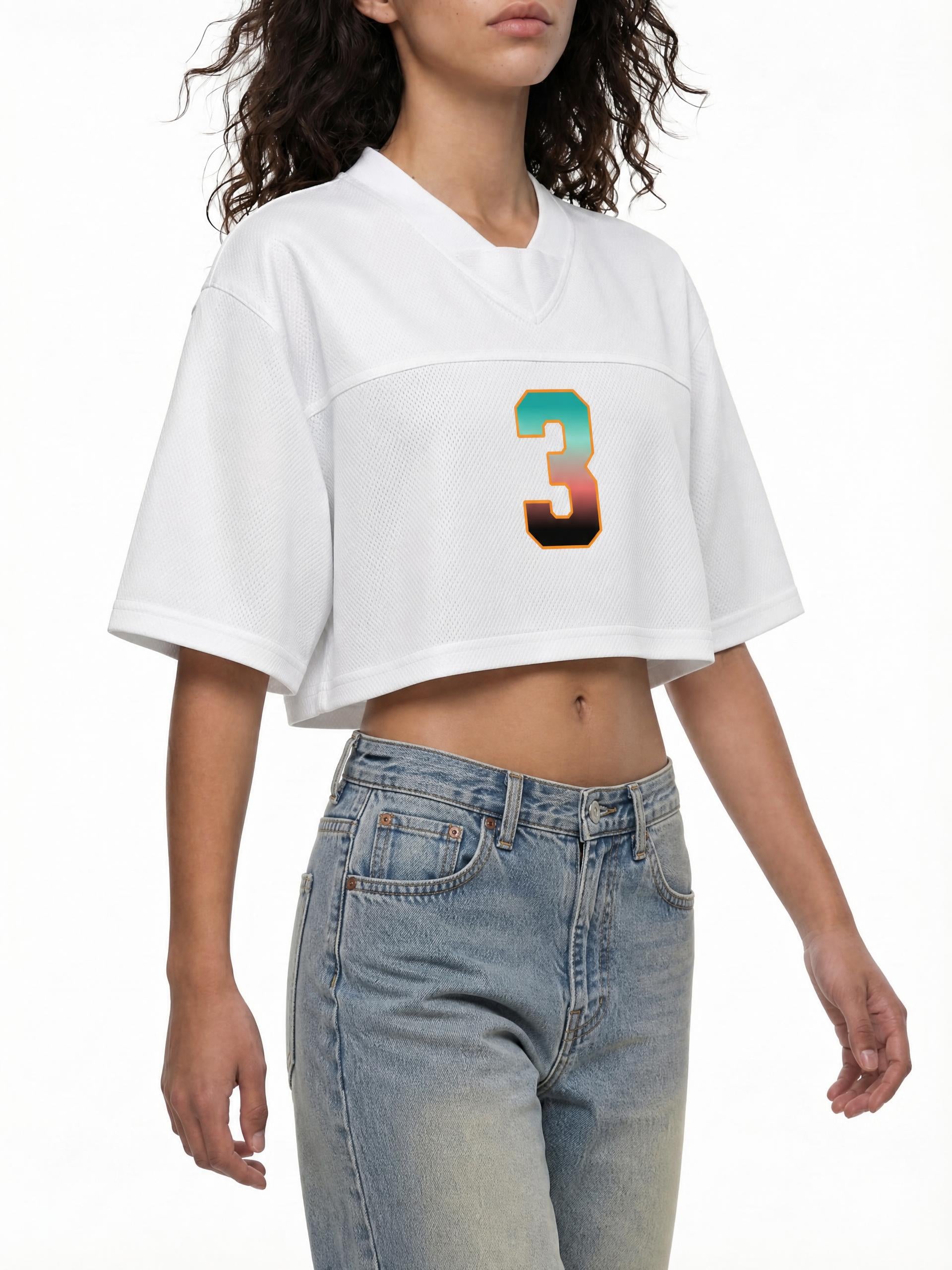 Women’s Cropped Paneled V-Neck Jersey